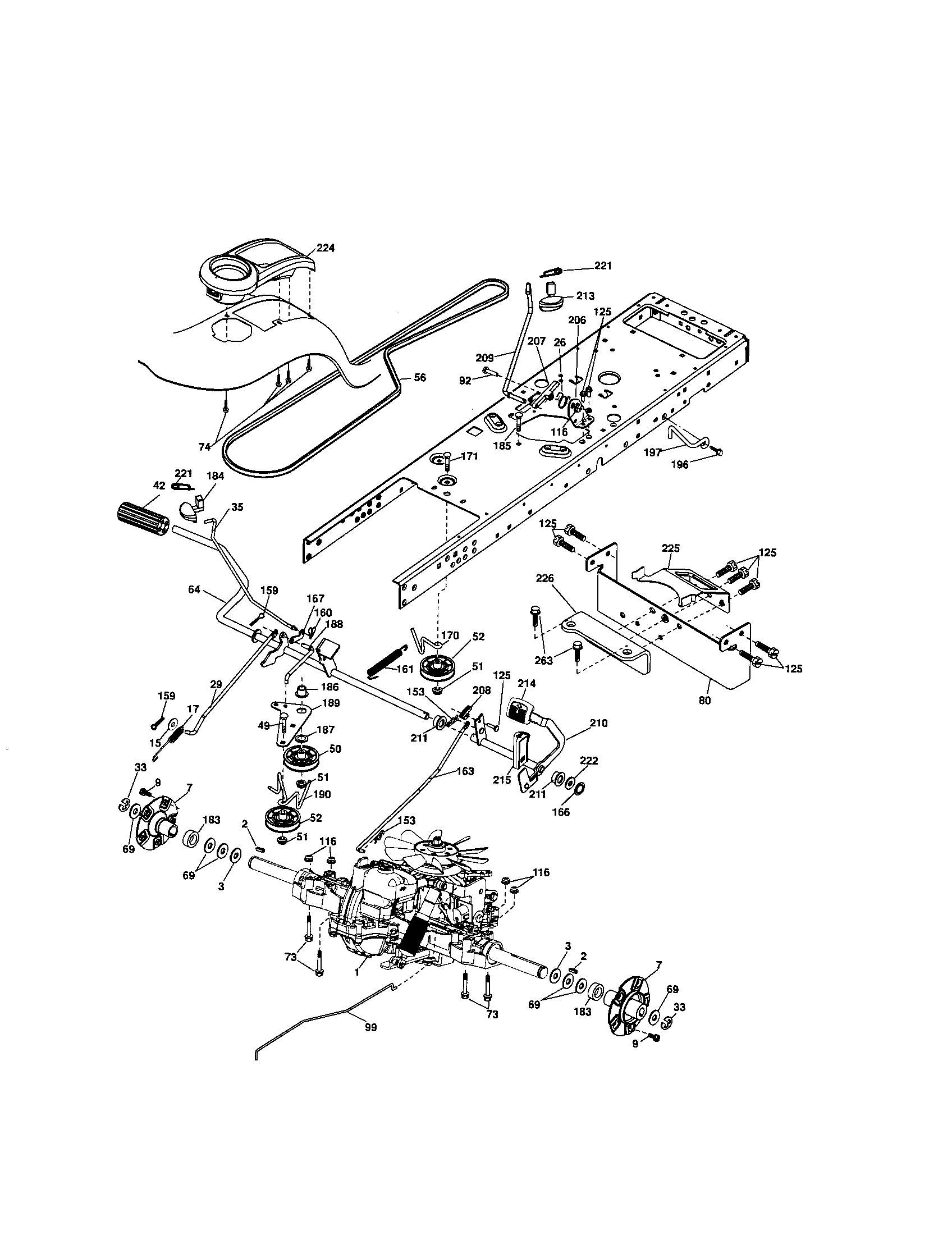 Craftsman 917287500 ground drive diagram