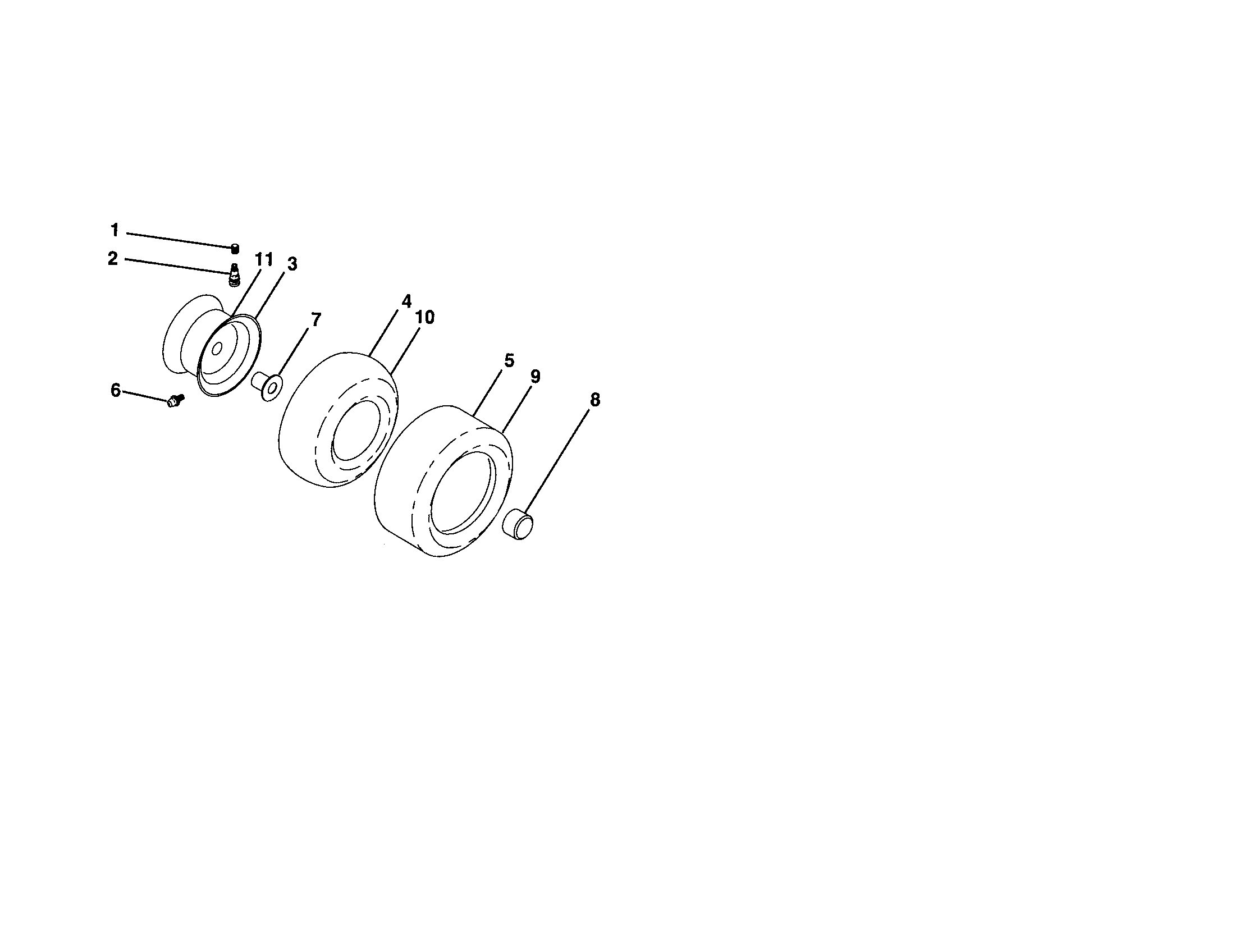 Craftsman 917287500 wheels and tires diagram