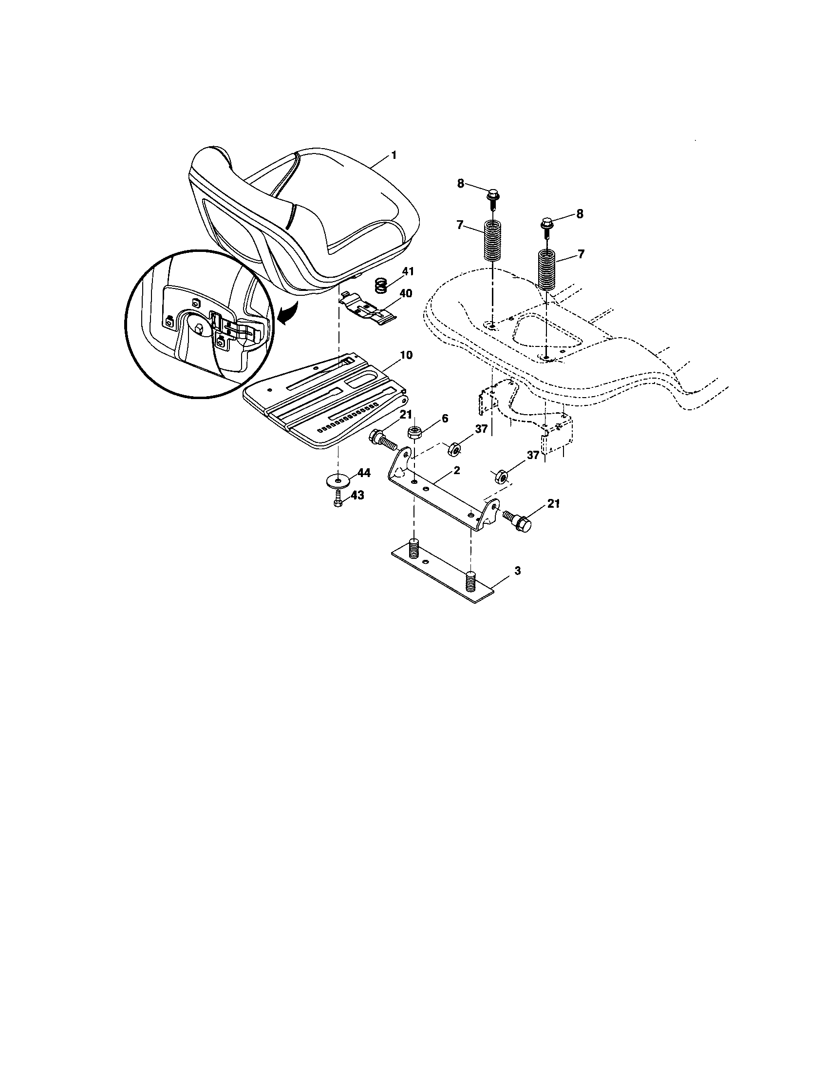 Craftsman 917287500 seat diagram