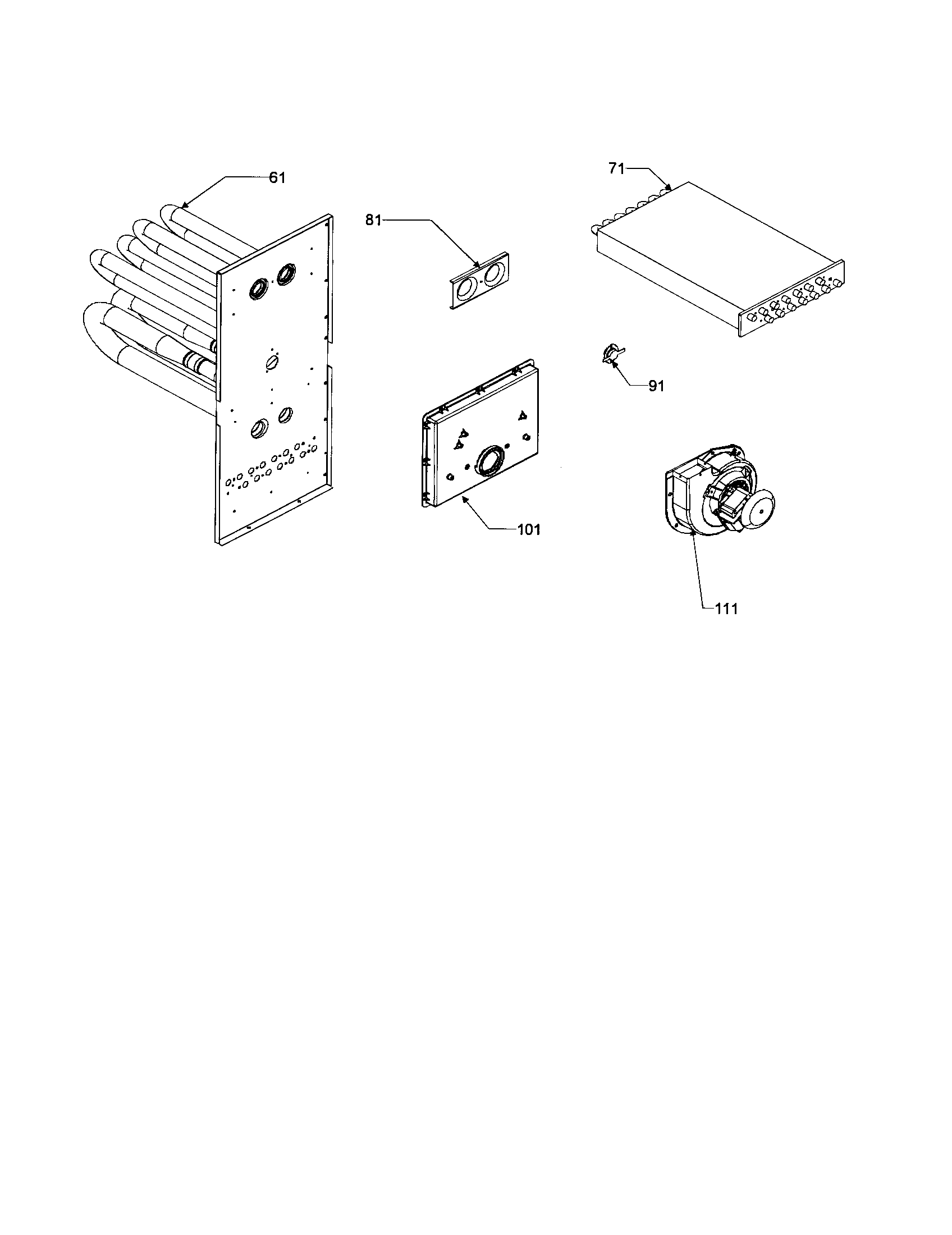 Goodman GMNT060-3B heat exchanger assembly diagram