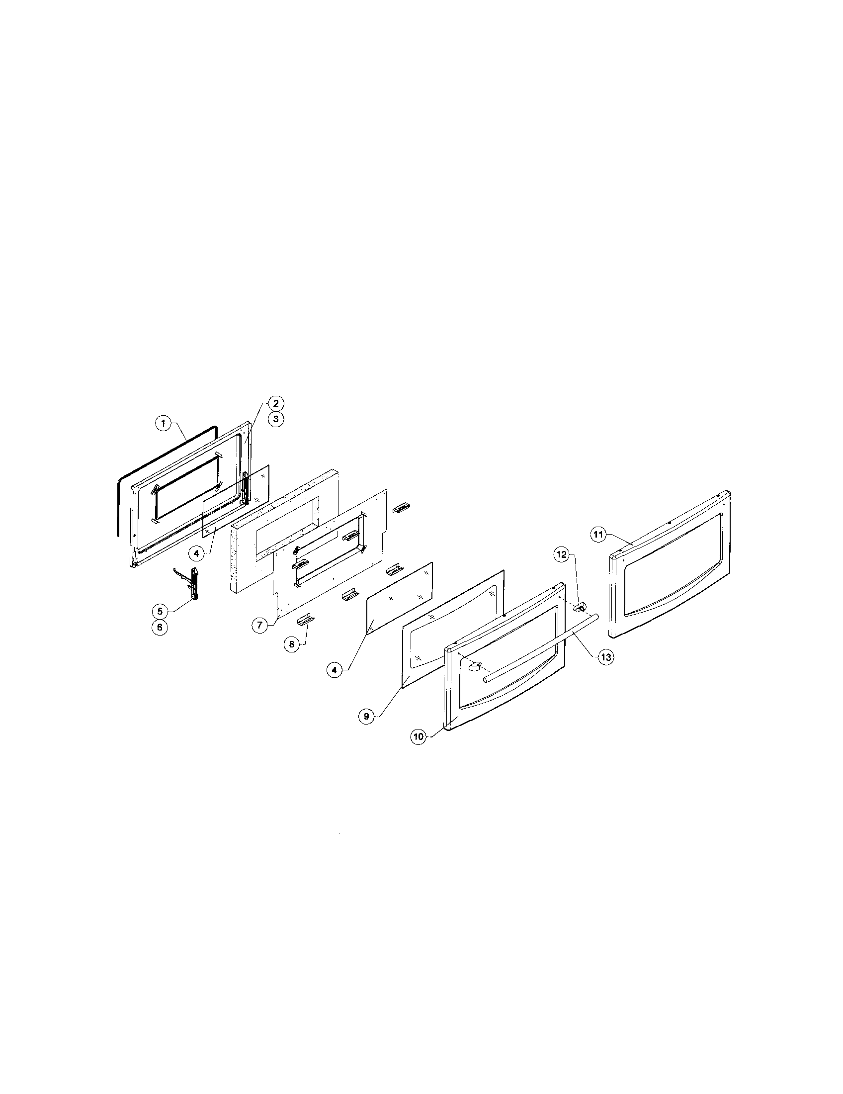 Sunbeam SNS3EMLXA outside door diagram