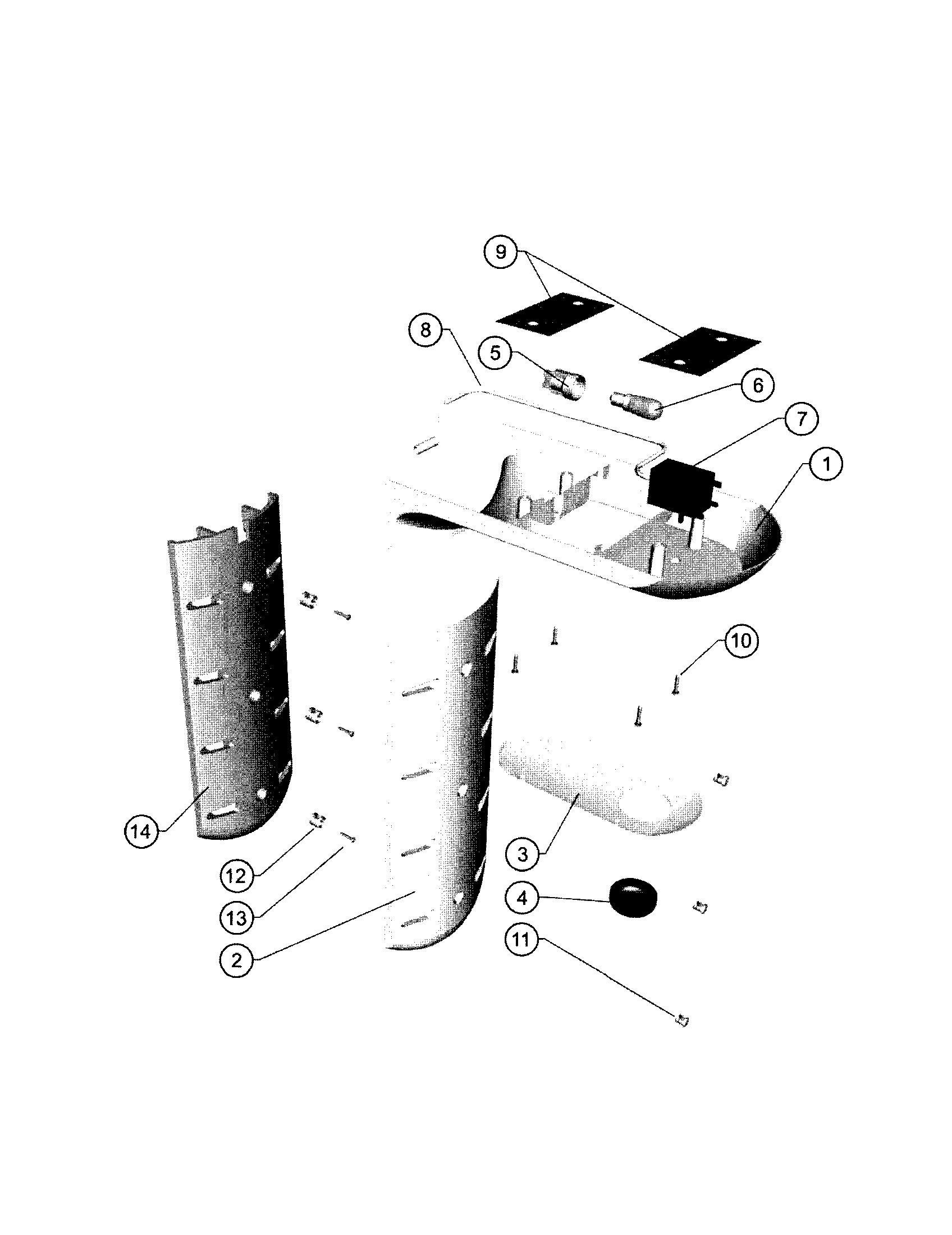 Sunbeam SNR14TFPA control box/multiflow duct diagram
