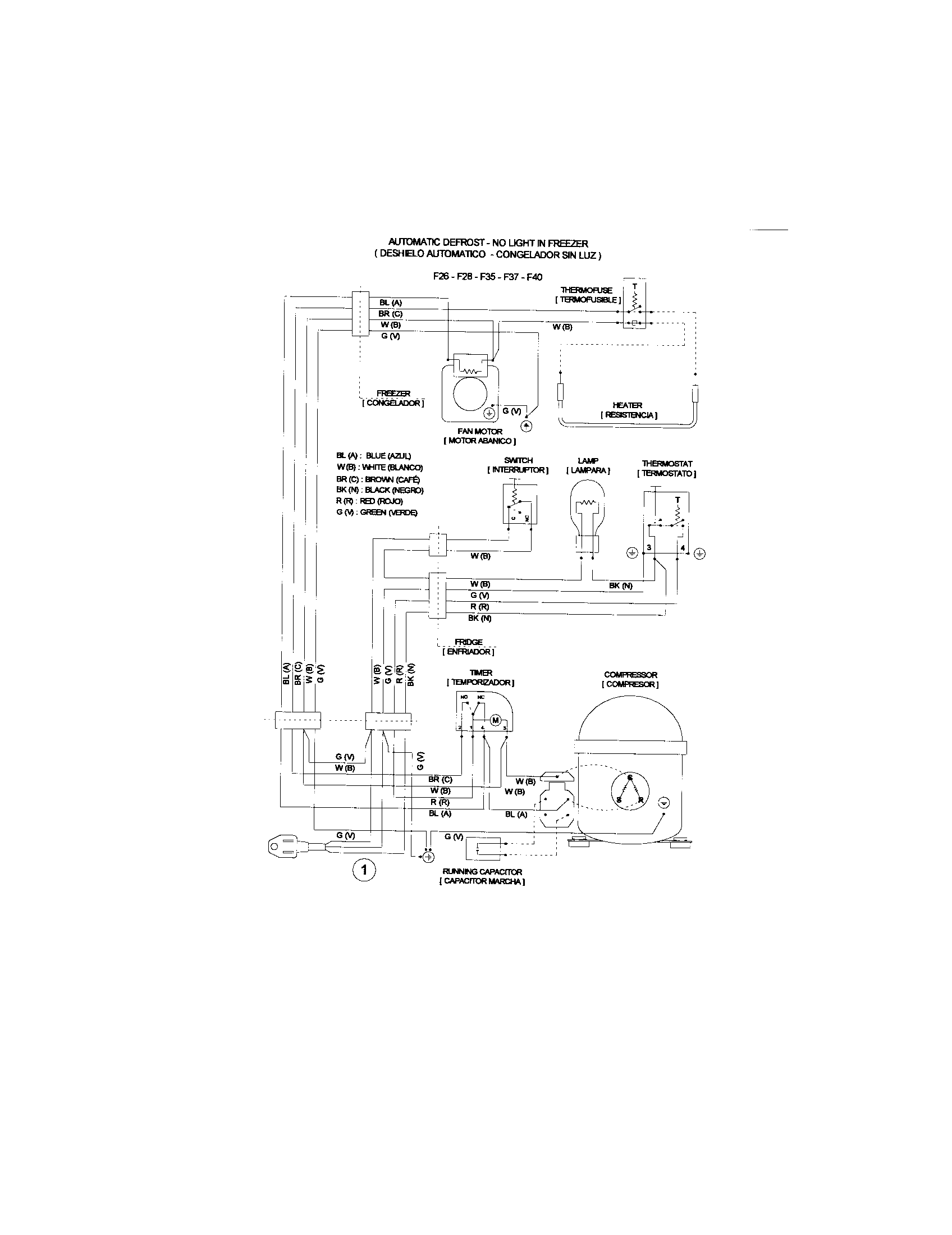 Sunbeam SNR14TFPA wiring diagram diagram