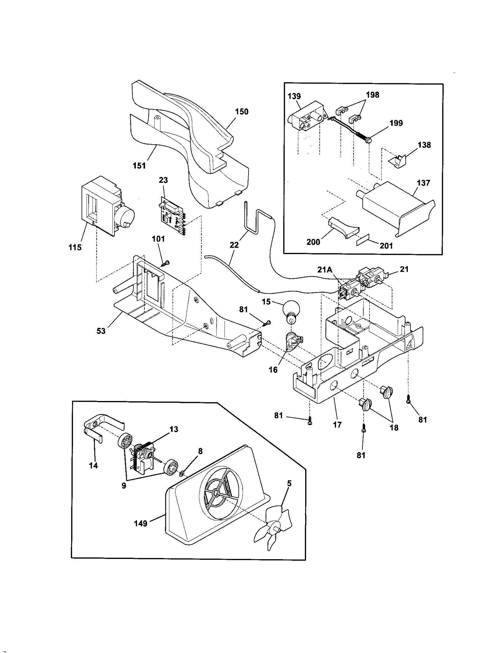 Frigidaire FRS26KF6EMA controls diagram