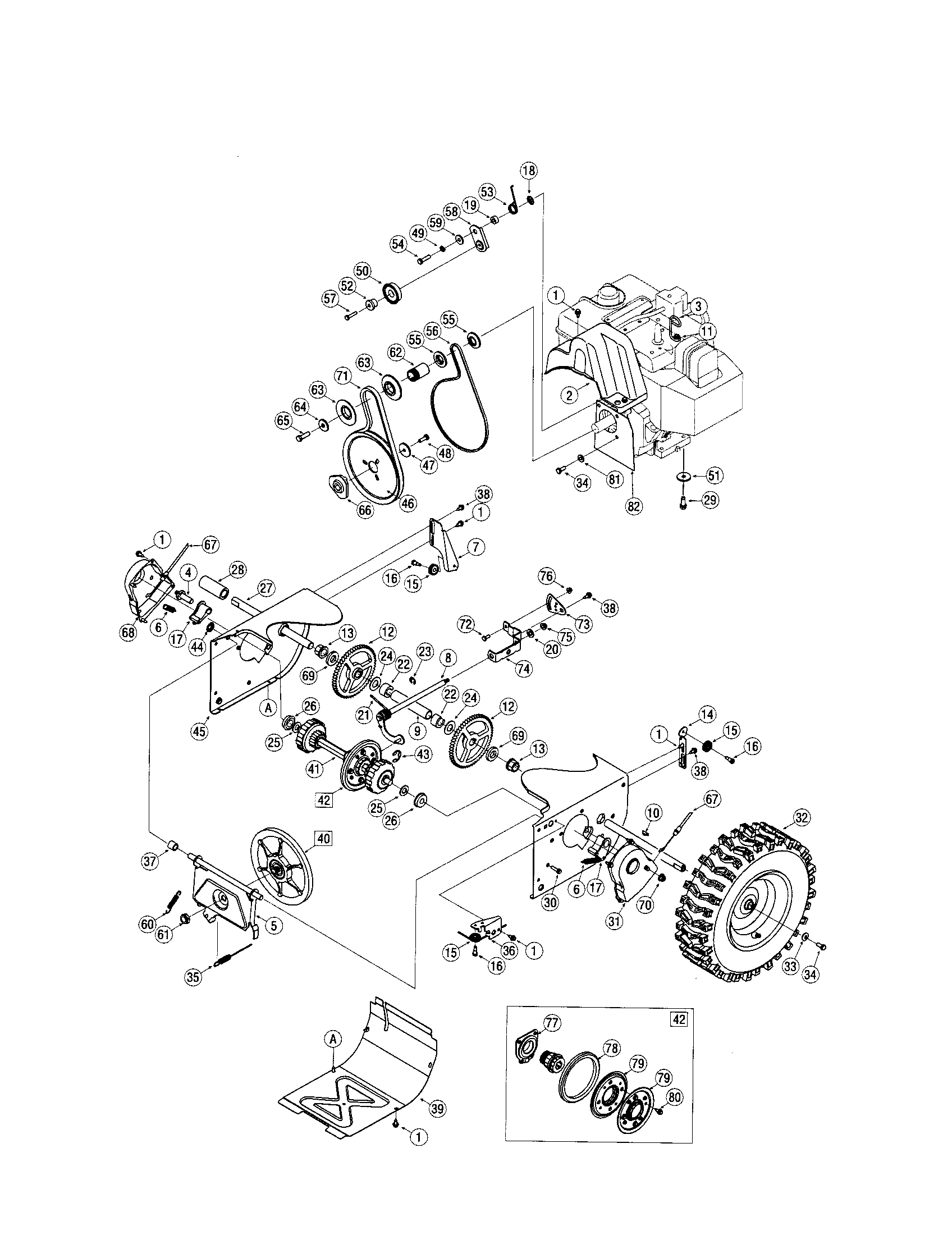 MTD 31AE5HTG799 2007 wheels/frame diagram