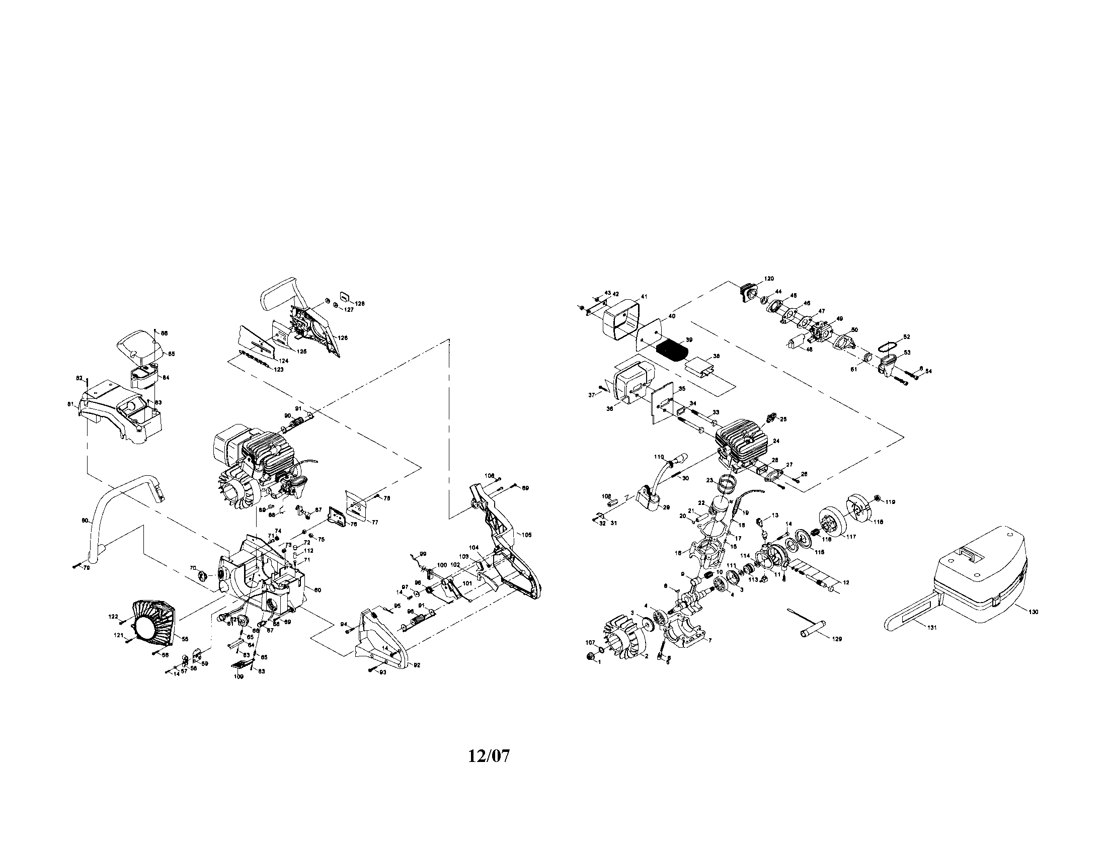 MTD 41AY85AR799 chain saw diagram