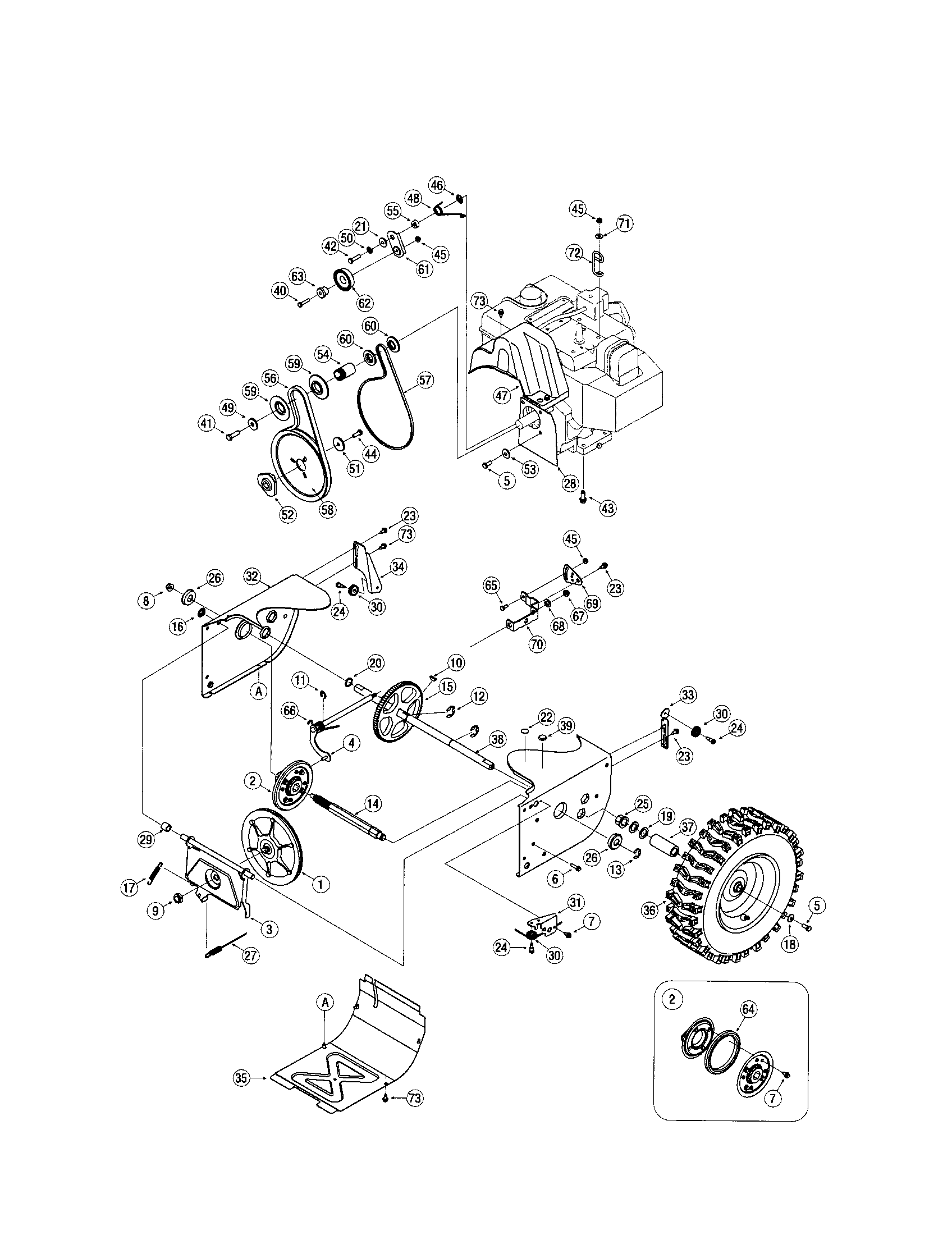 Craftsman 247883700 wheels/frame diagram