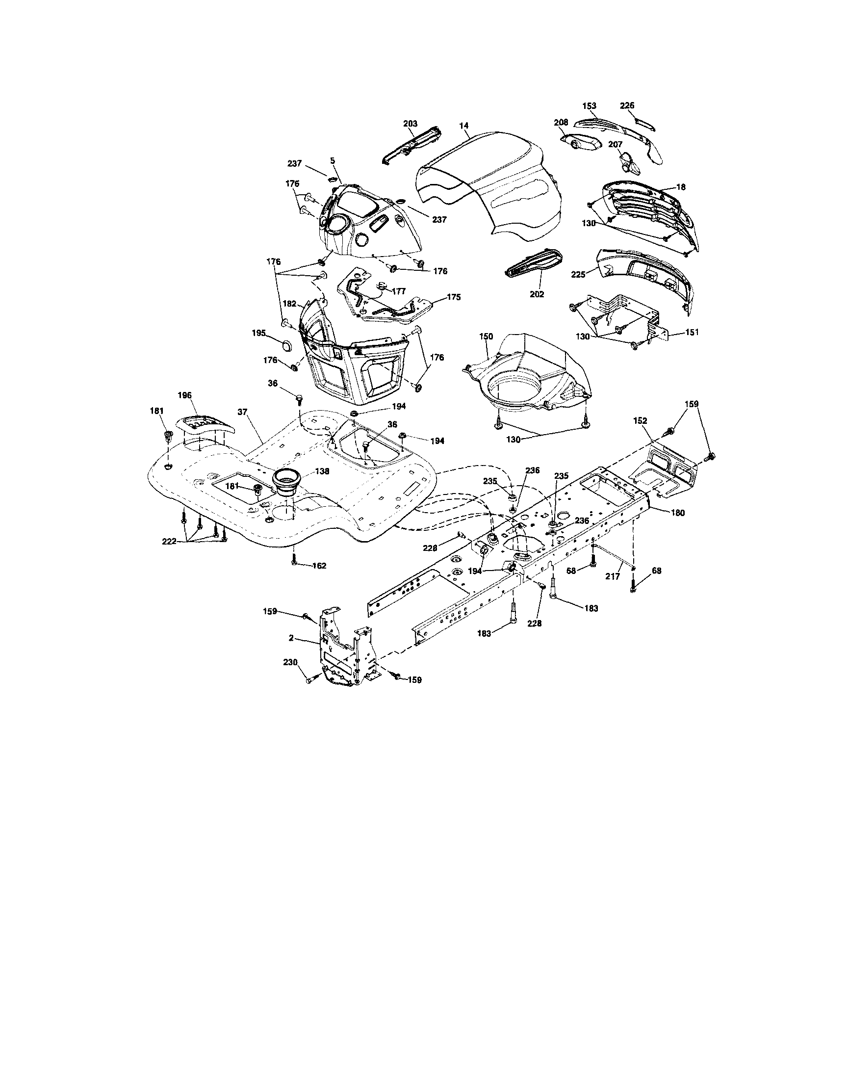 Craftsman 917286340 chassis and enclosures diagram