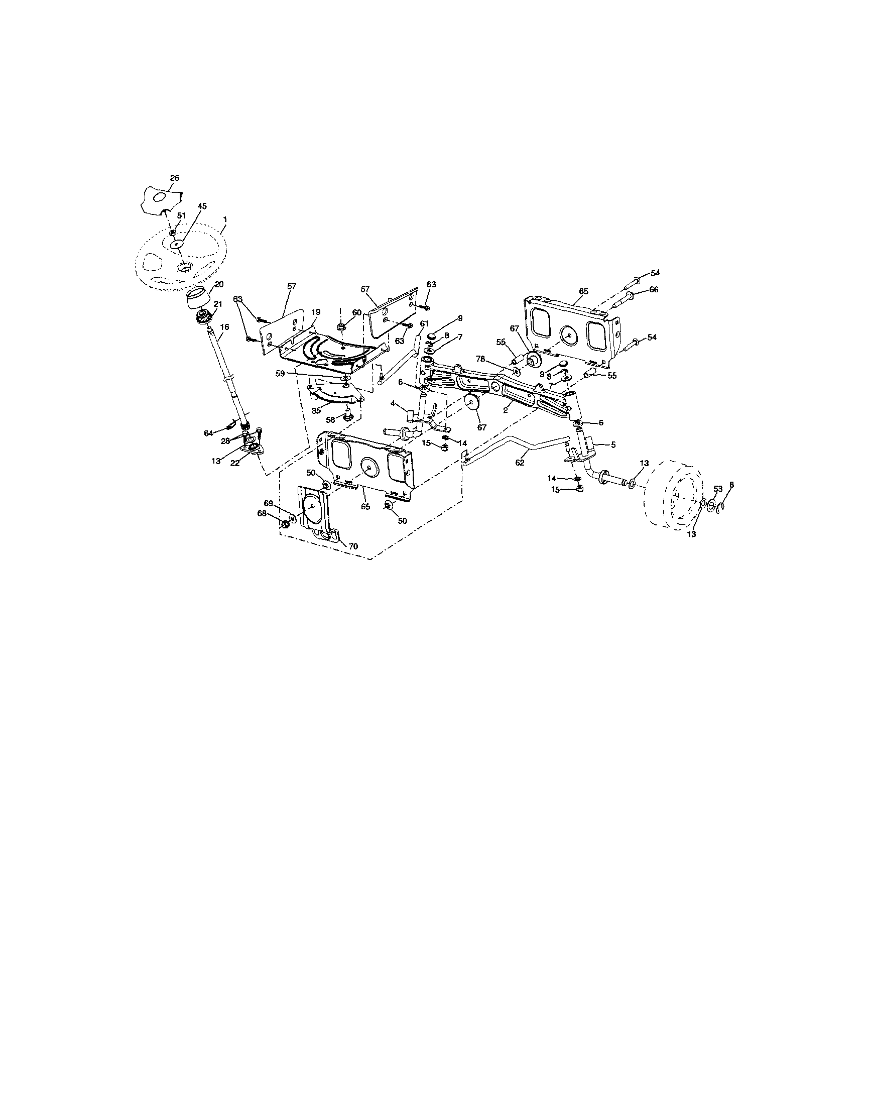 Craftsman 917286340 steering diagram