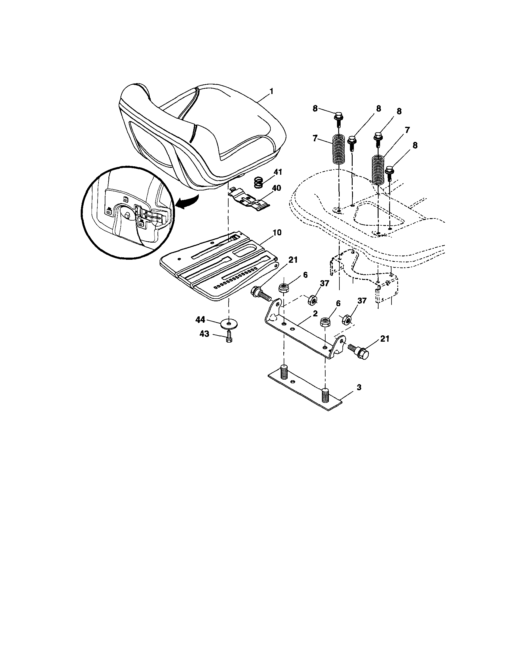 Craftsman 917286340 seat diagram