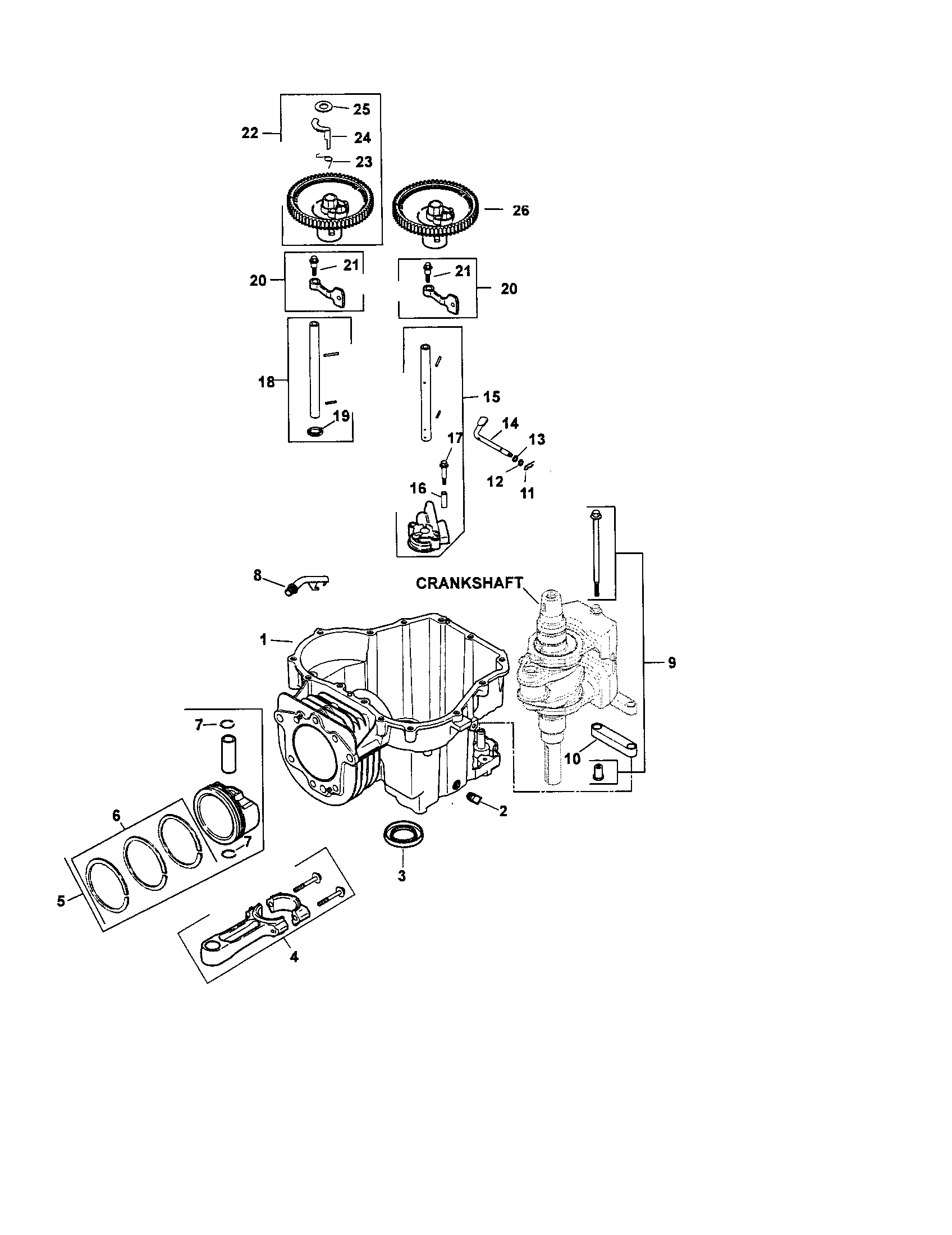 Craftsman 917288360 crankcase diagram