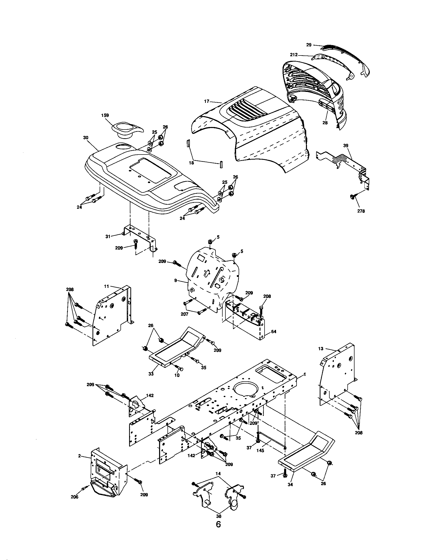 Craftsman 917286080 chassis and enclosures diagram