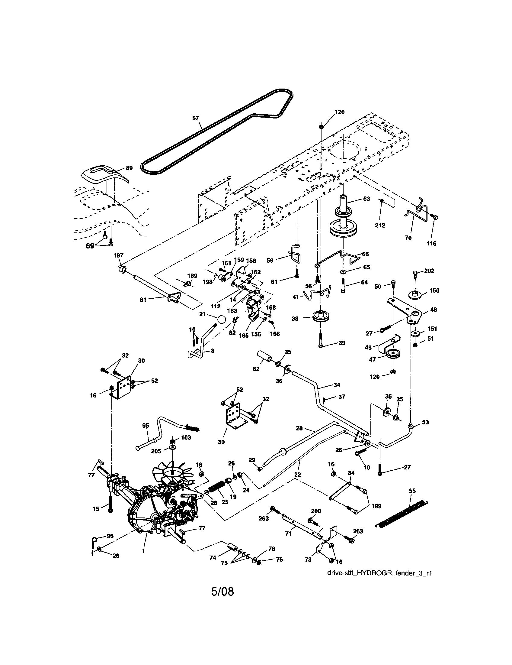 Craftsman 917286080 ground drive diagram
