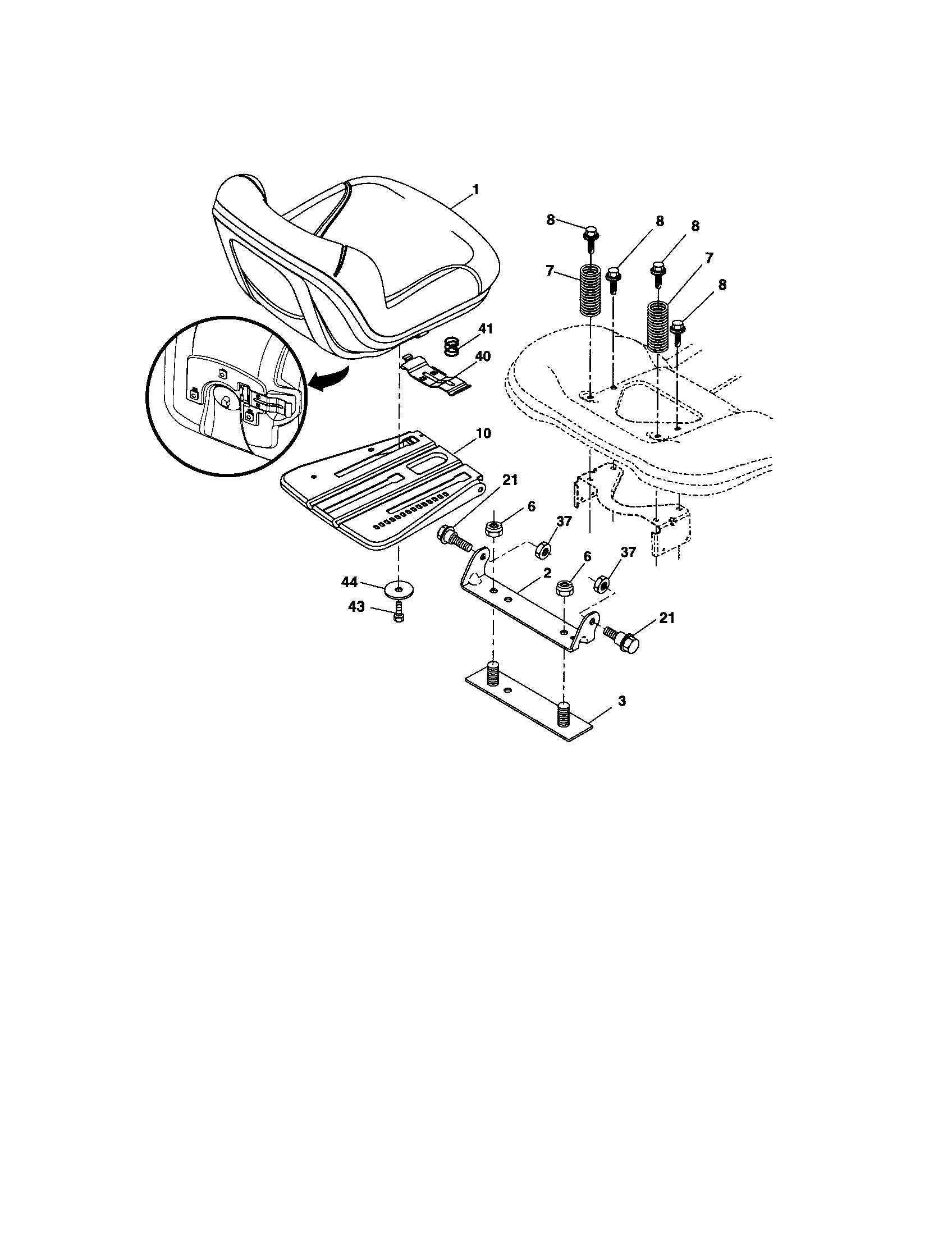 Craftsman 917286130 seat diagram