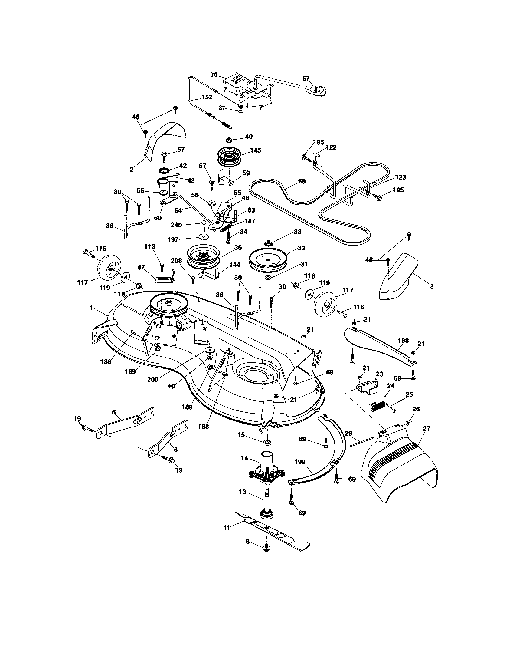 Craftsman 917286130 mower deck diagram