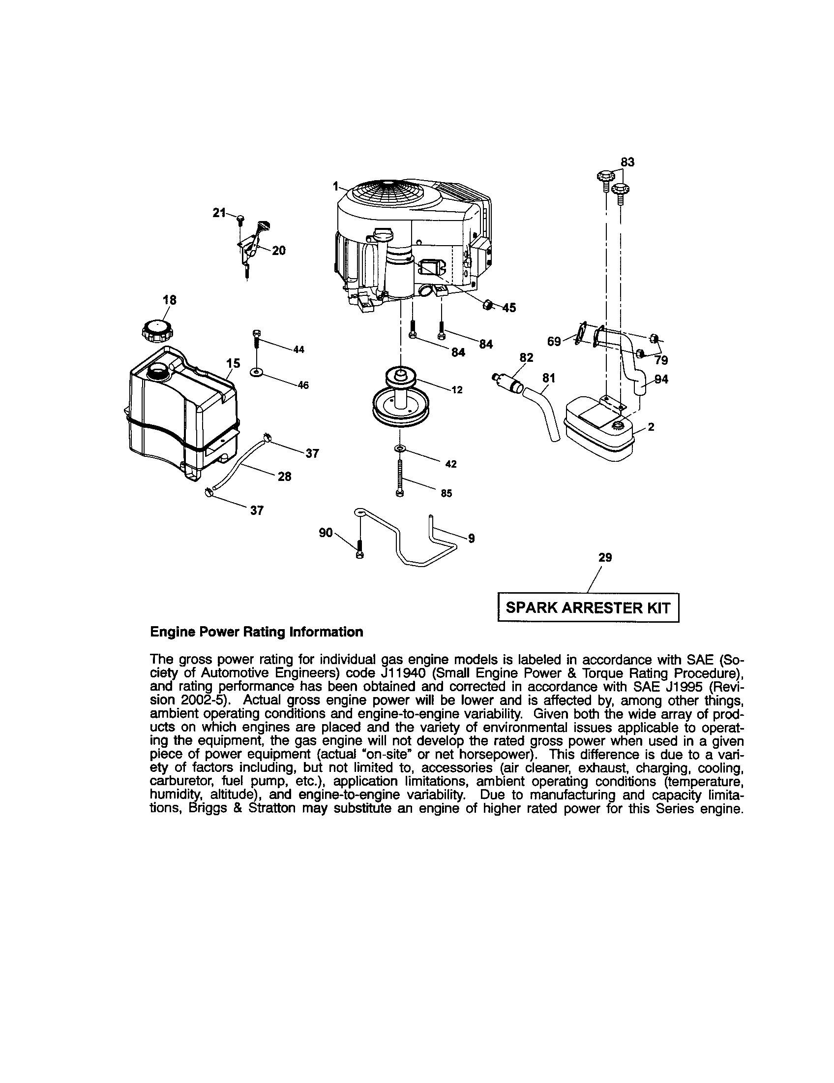 Craftsman 917286220 engine diagram
