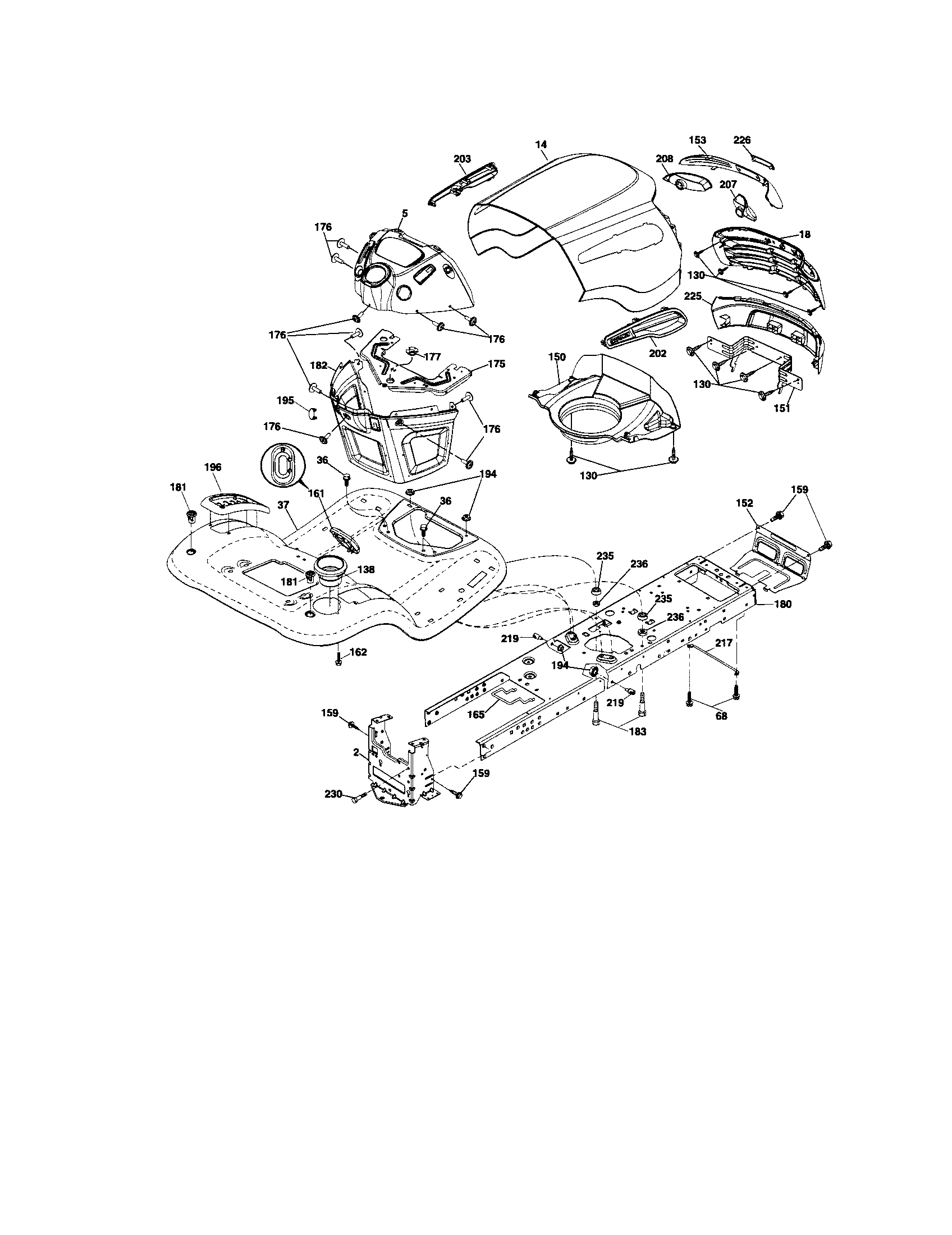 Craftsman 917286380 chassis and enclosures diagram