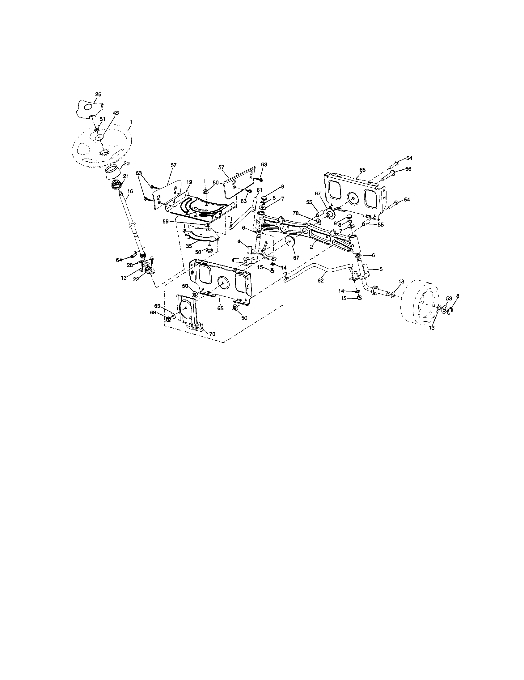 Craftsman 917286380 steering diagram