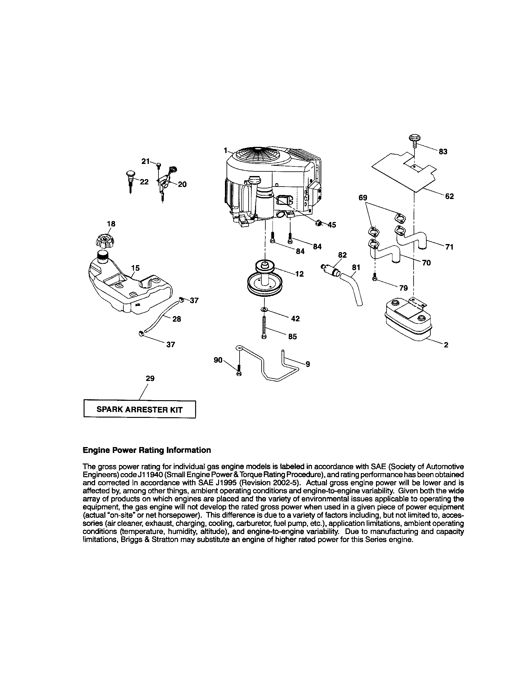 Craftsman 917286380 engine diagram