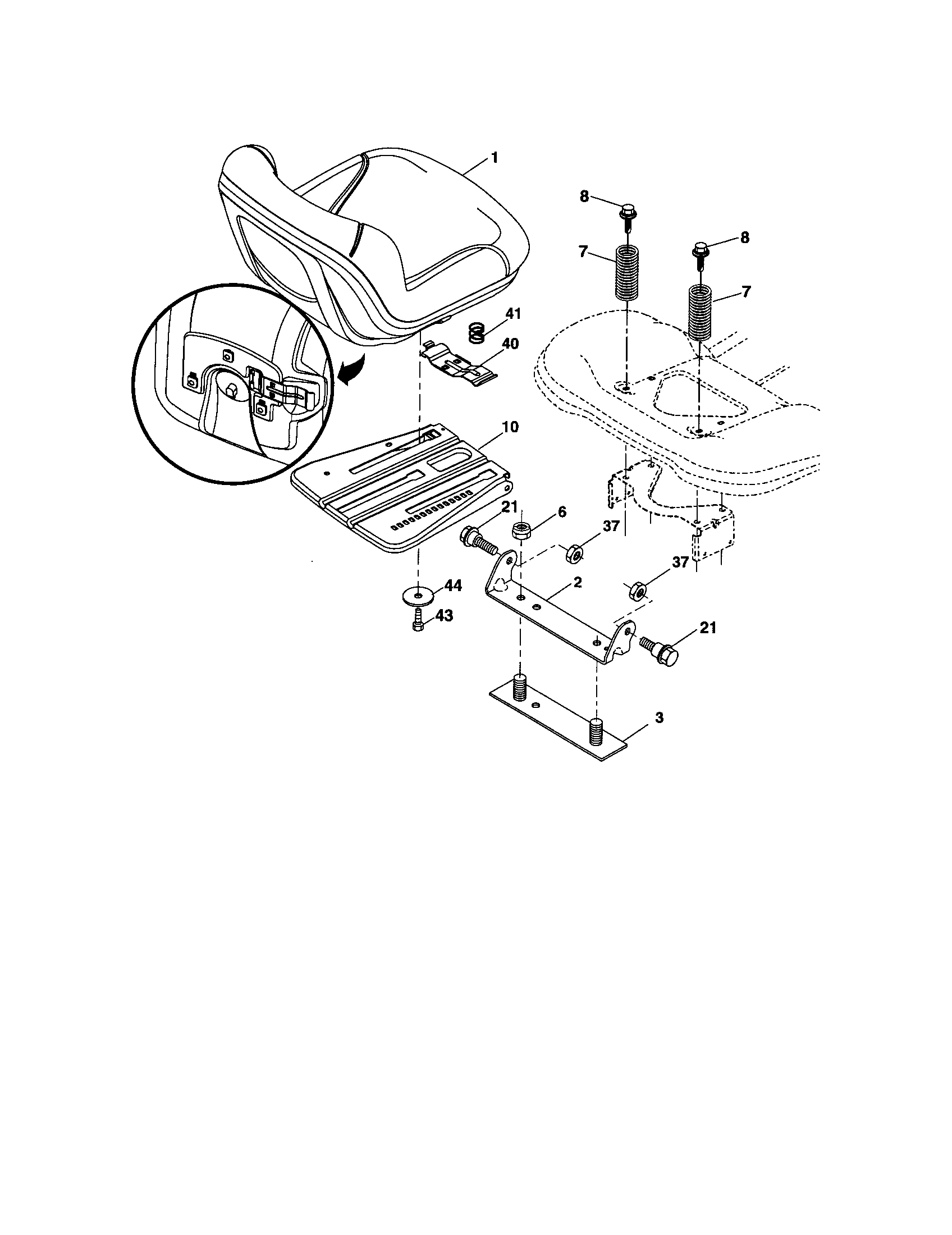 Craftsman 917286380 seat diagram