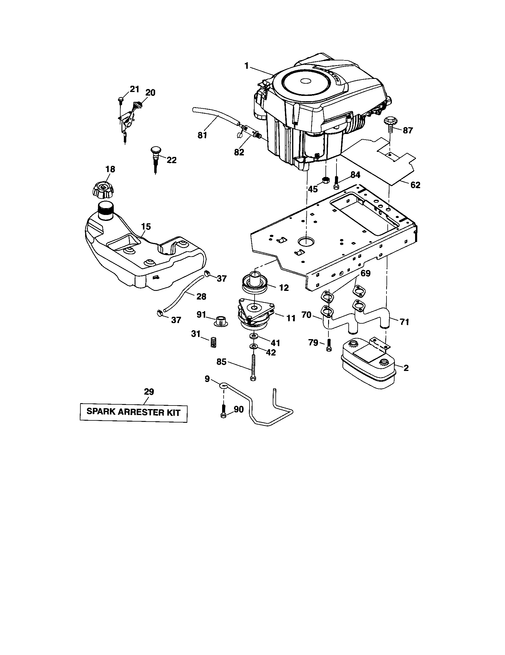 Craftsman 917286450 engine diagram