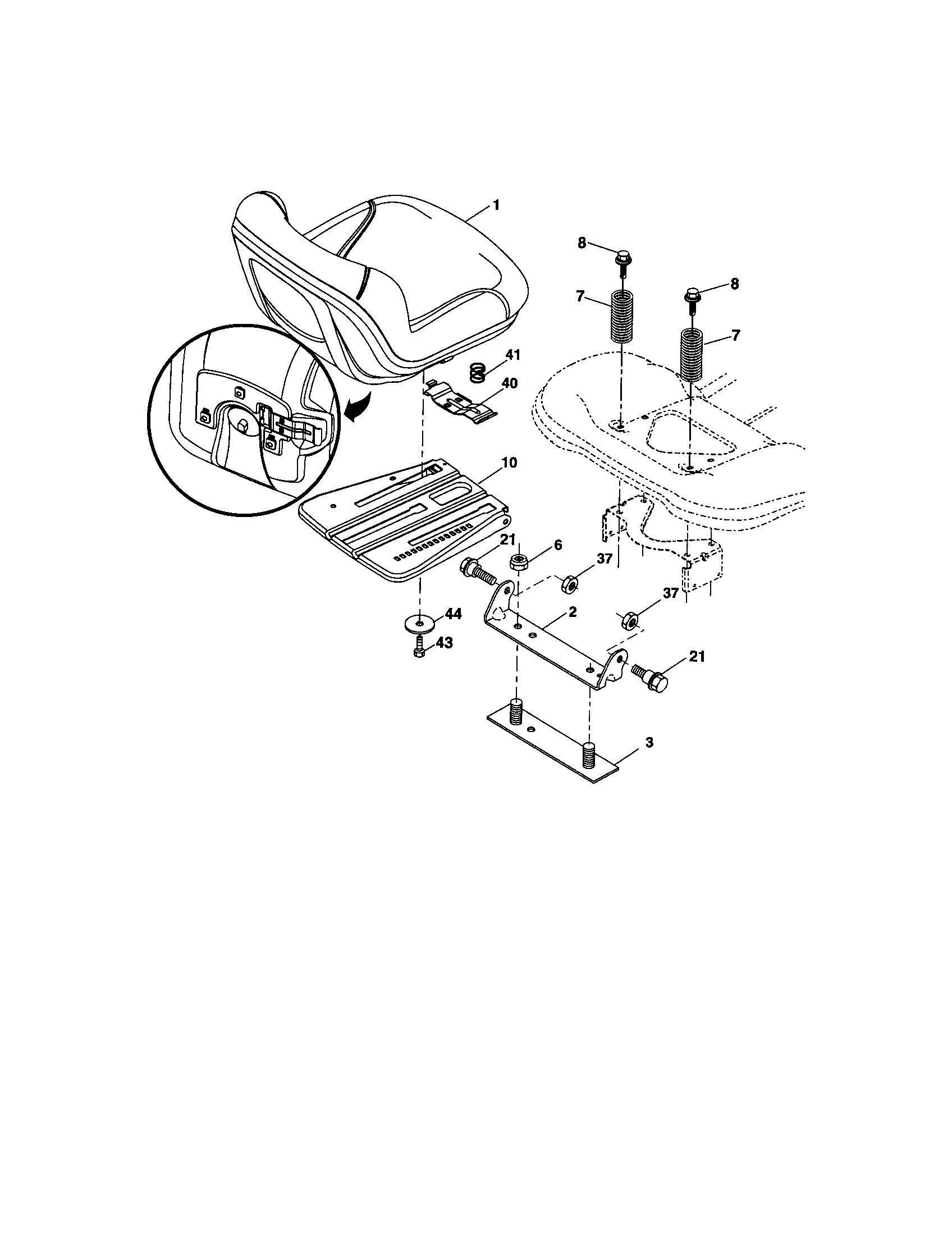 Craftsman 917286450 seat diagram