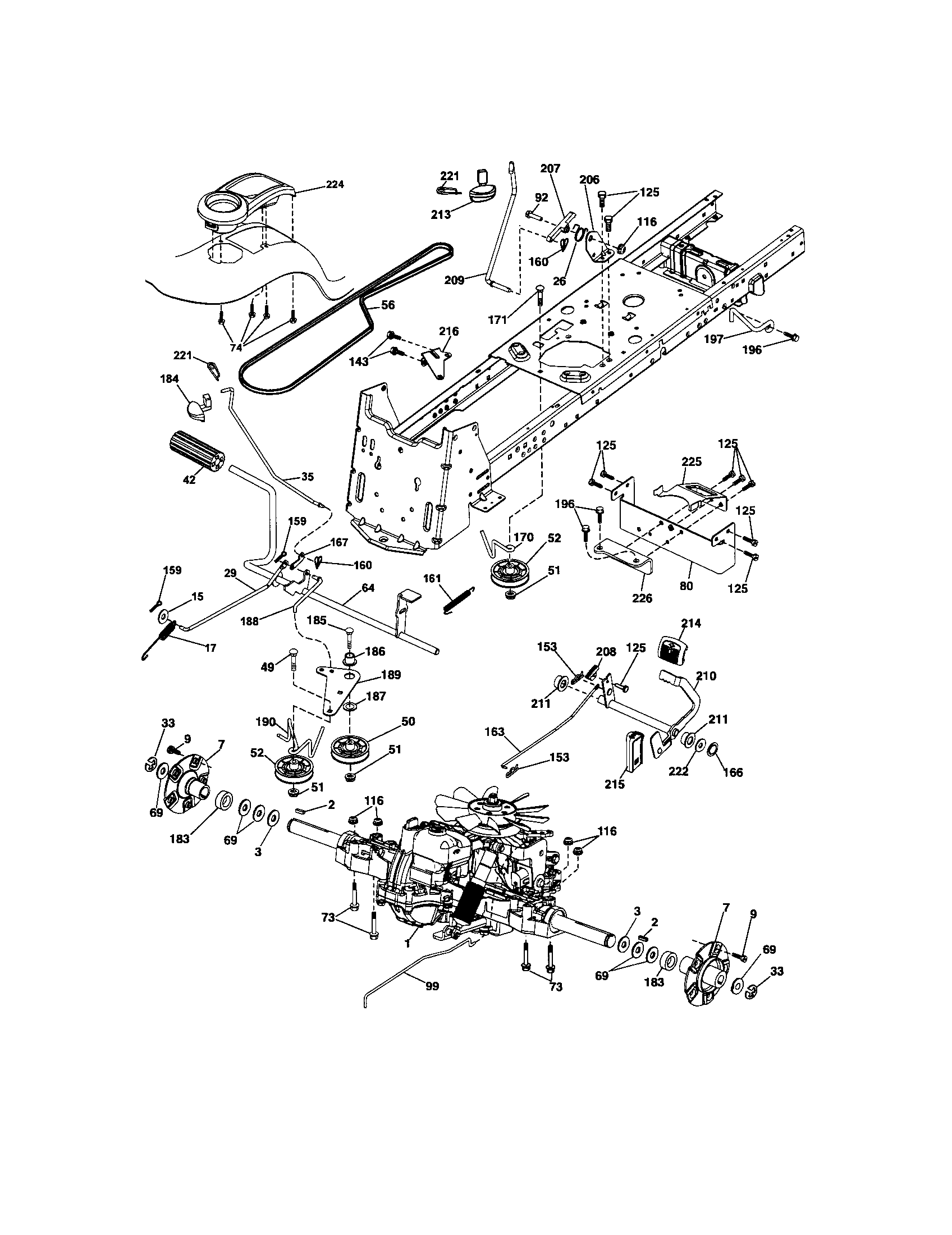 Craftsman 917286460 ground drive diagram