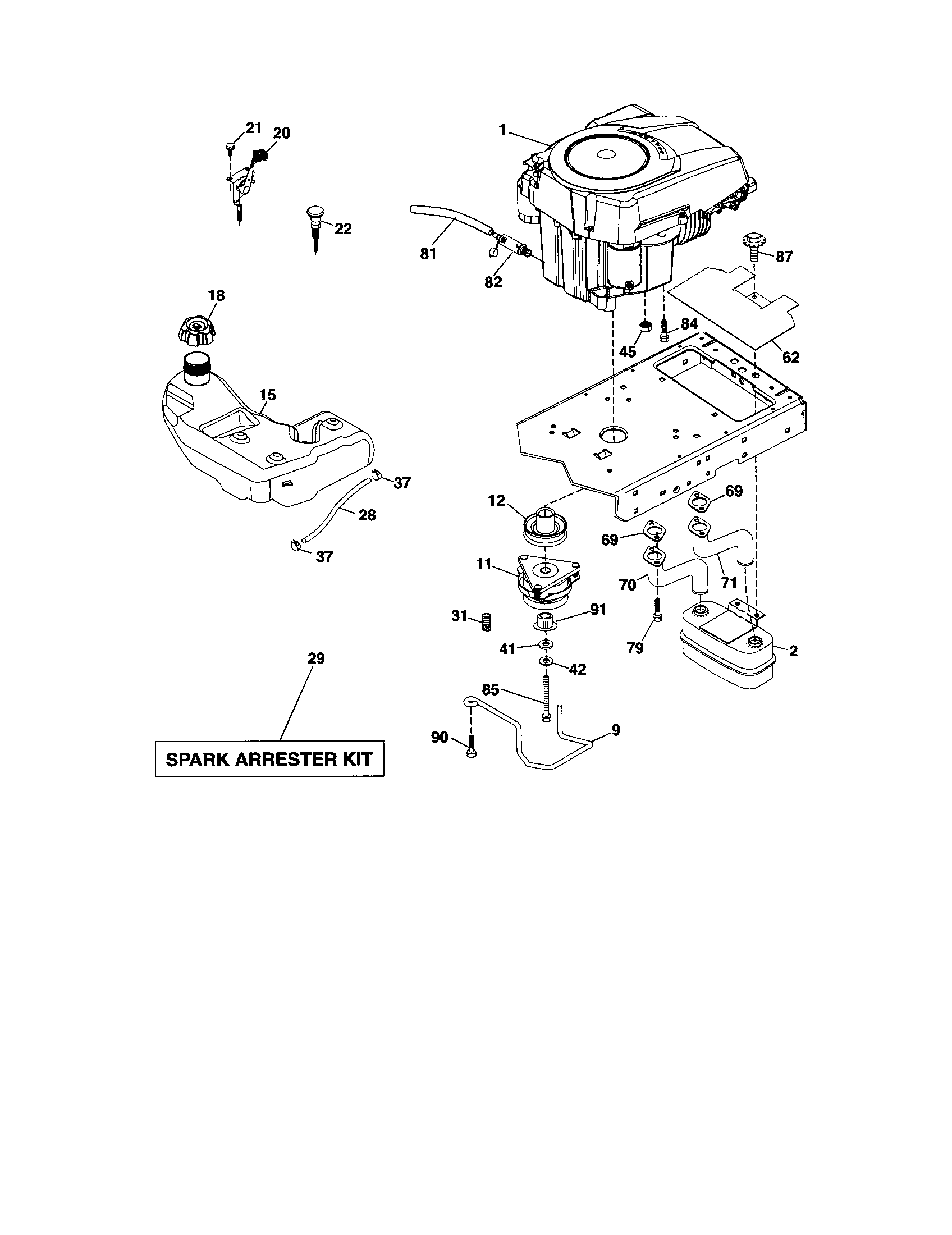 Craftsman 917286460 engine diagram