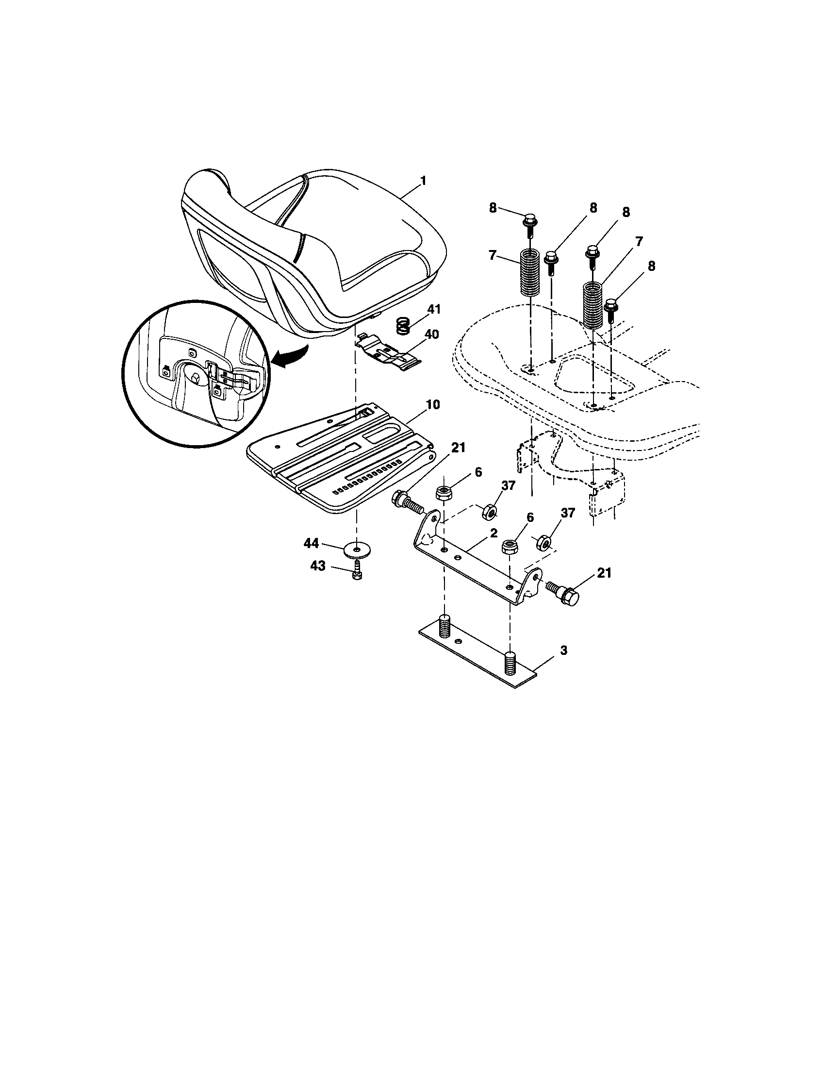 Craftsman 917286460 seat diagram