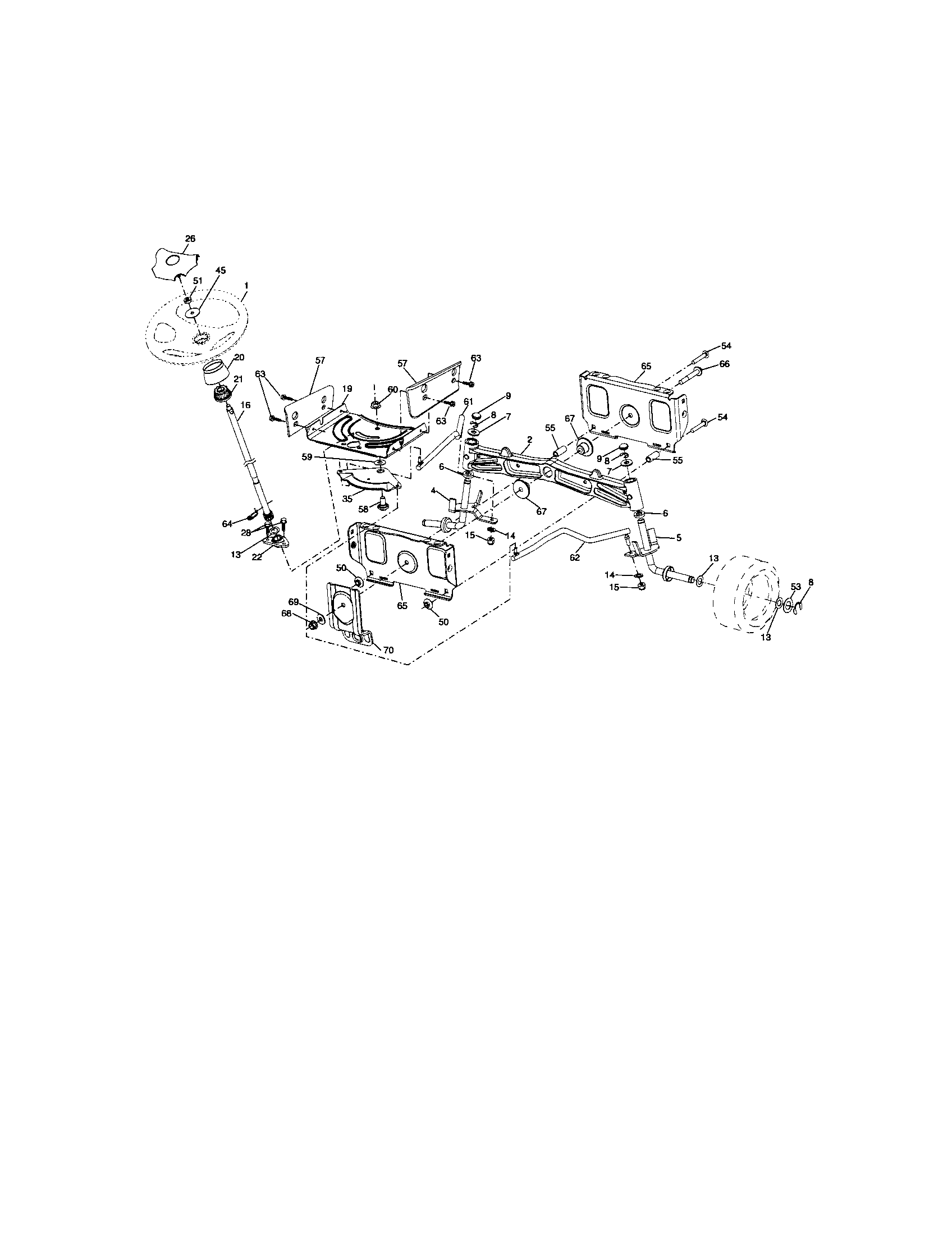 Craftsman YS4500 917287220 steering diagram