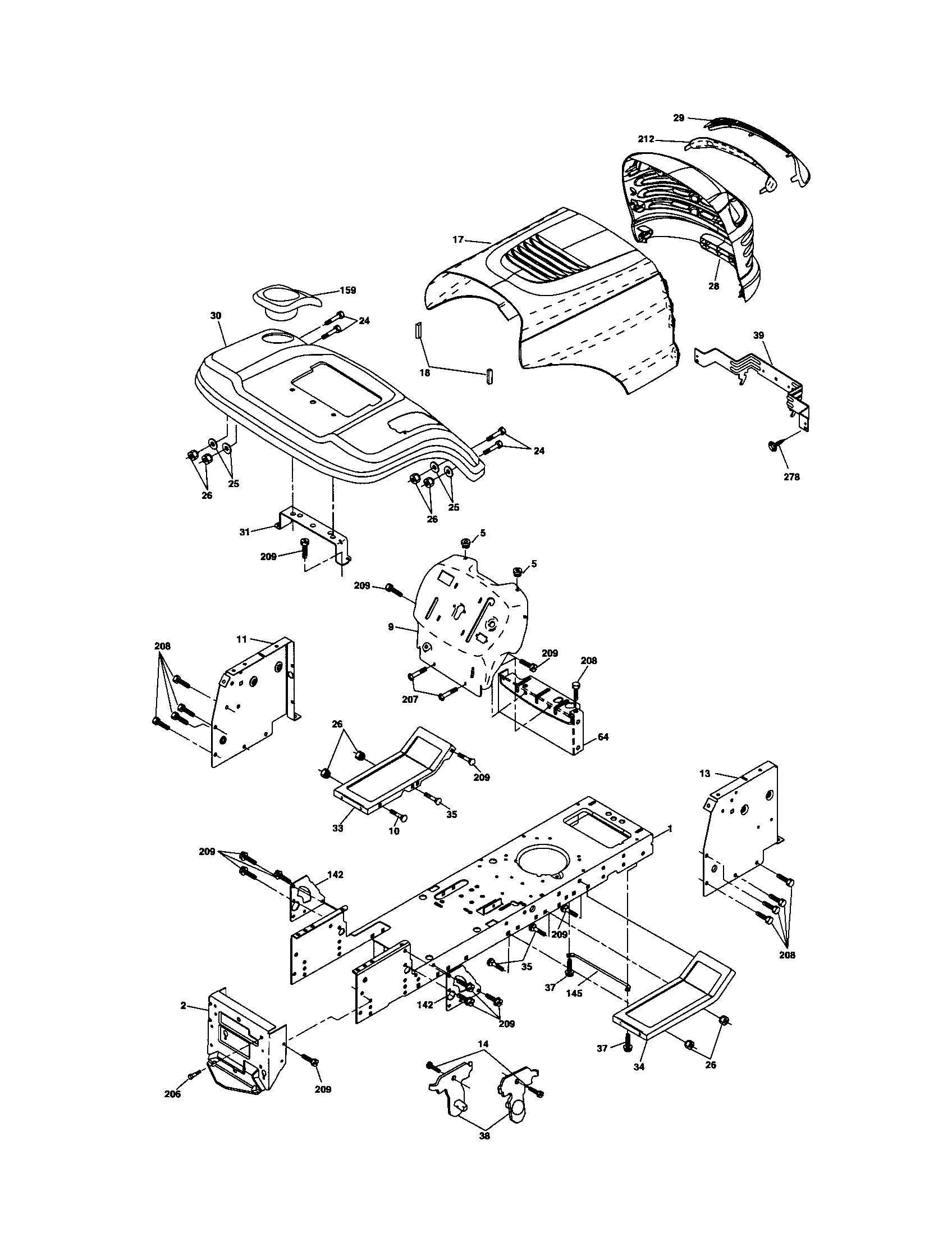 Craftsman 917288090 chassis and enclosures diagram