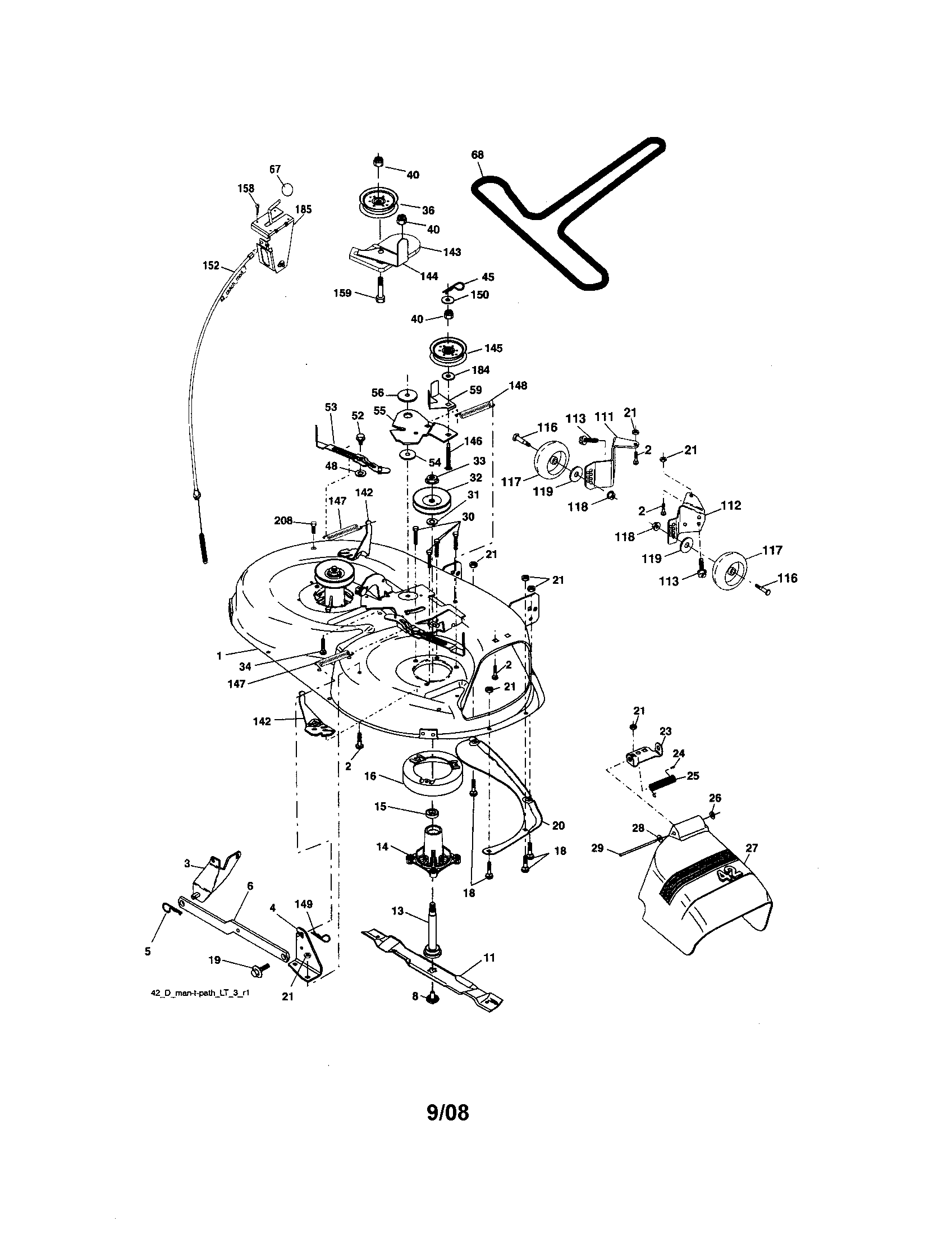 Craftsman 917288090 mower deck diagram