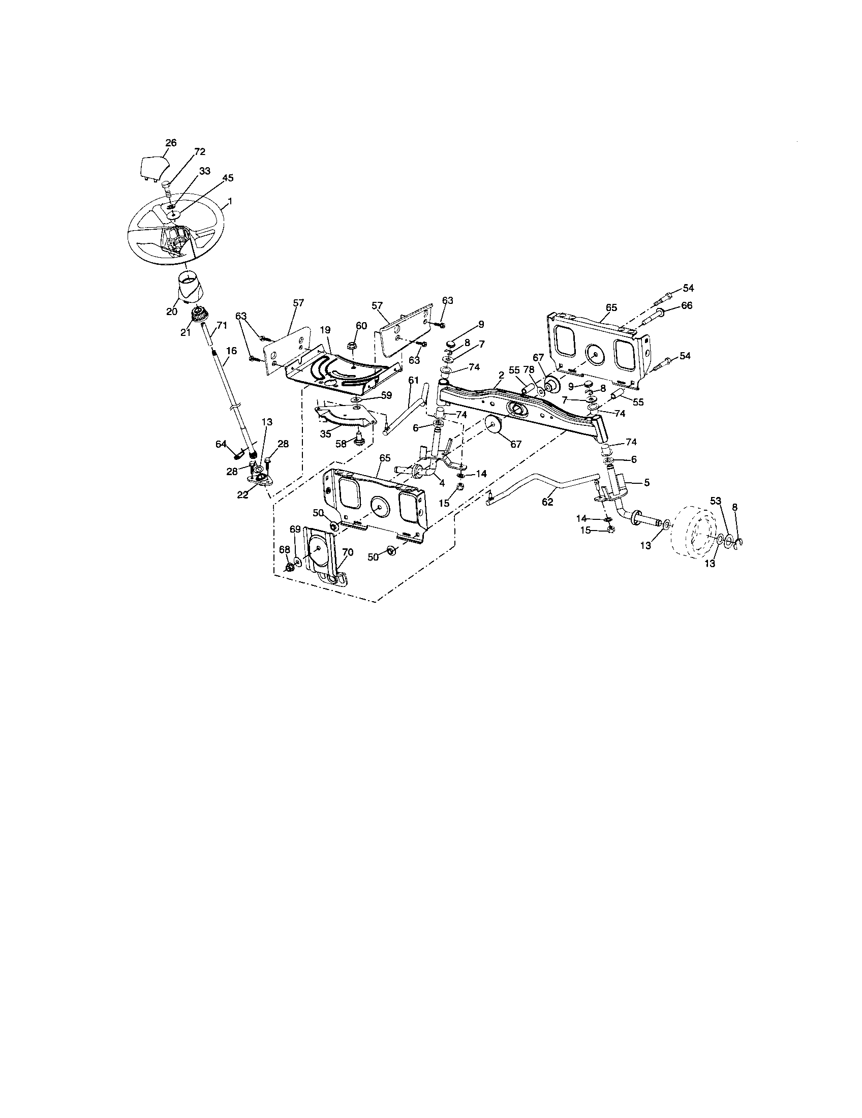 Craftsman 917286120 steering diagram