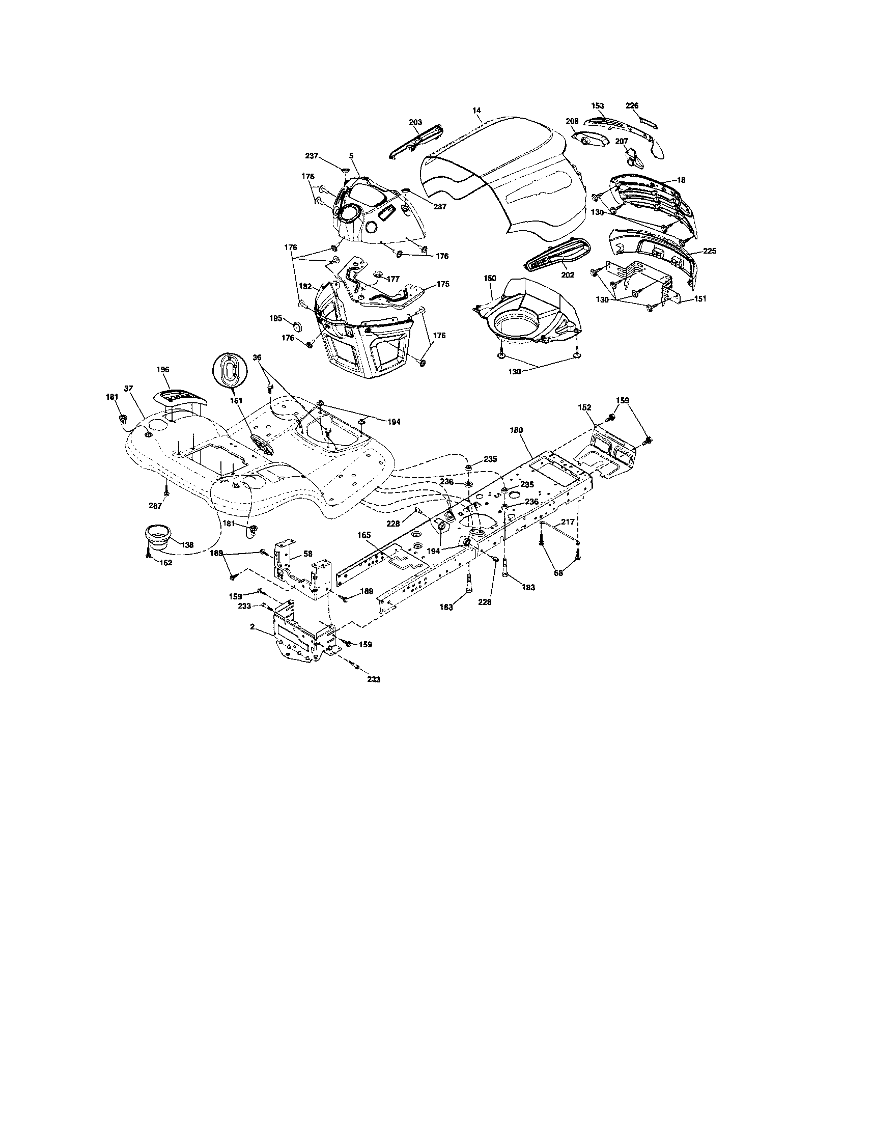 Craftsman 917288320 chassis and enclosures diagram