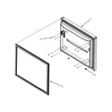 Maytag MFF2558KEB freezer door diagram