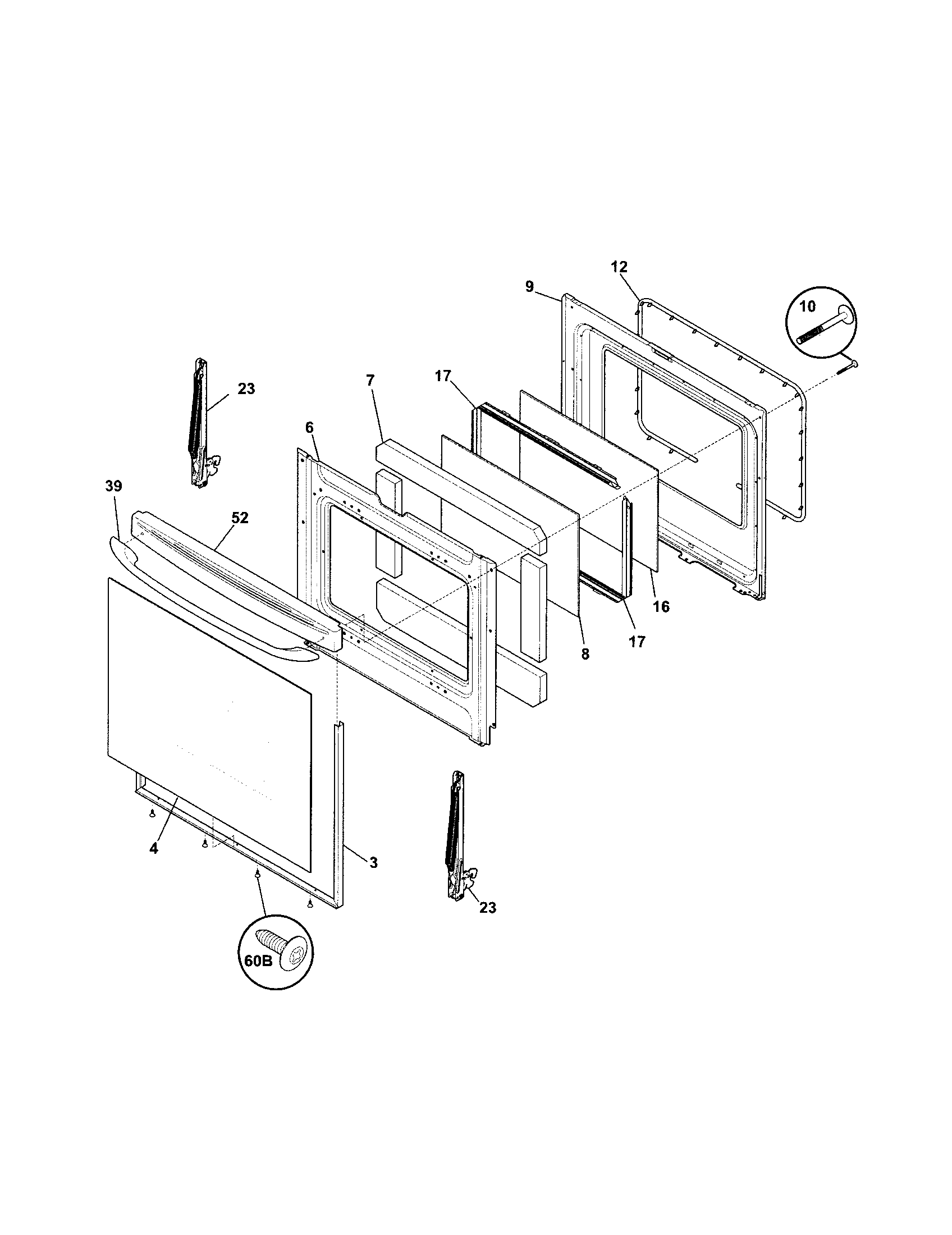 Kenmore 79071342701 door diagram
