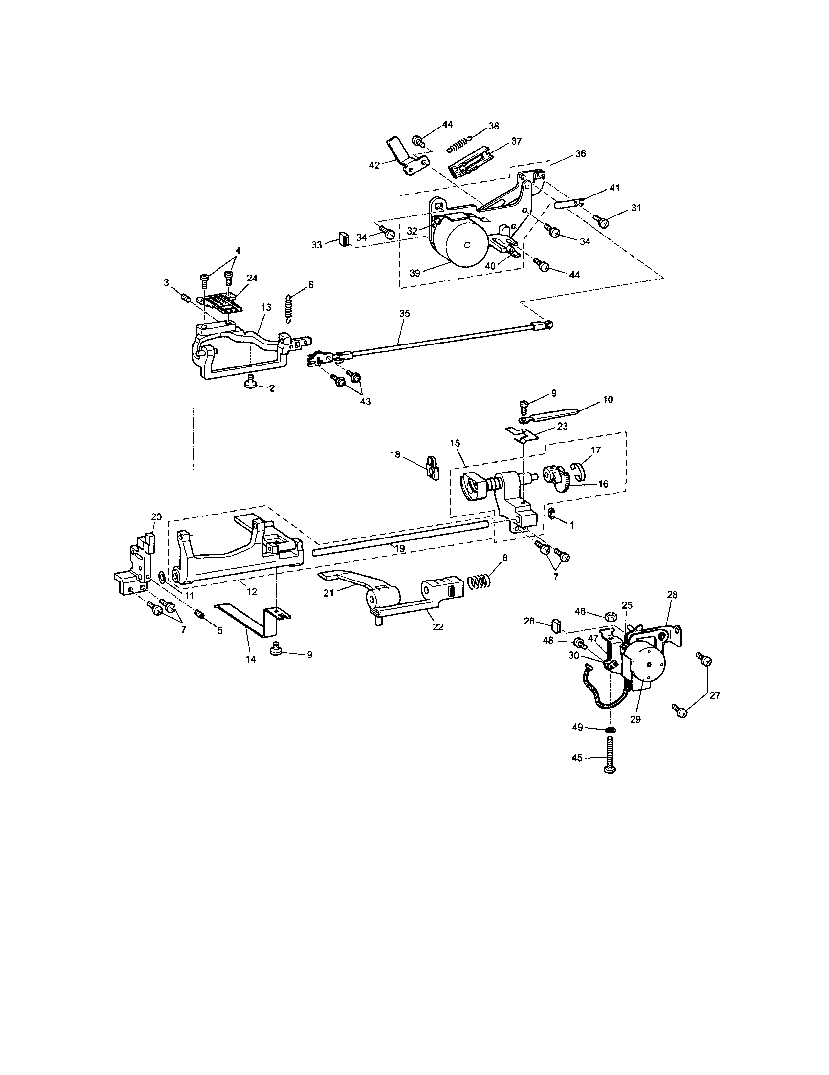 Brother ULT2003D feed mechanism diagram