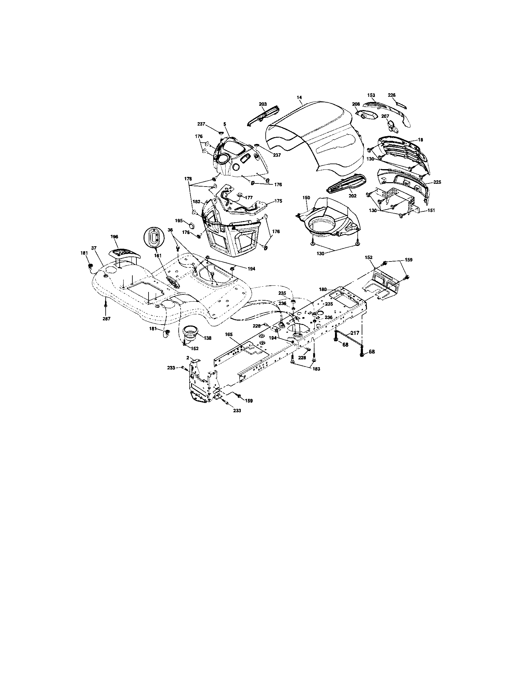 Craftsman 917288900 chassis and enclosures diagram