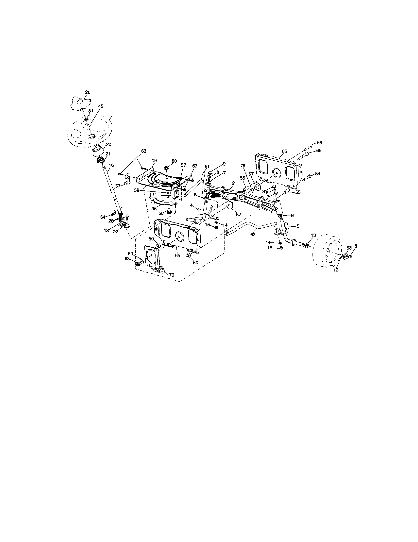 Craftsman 917288900 steering diagram