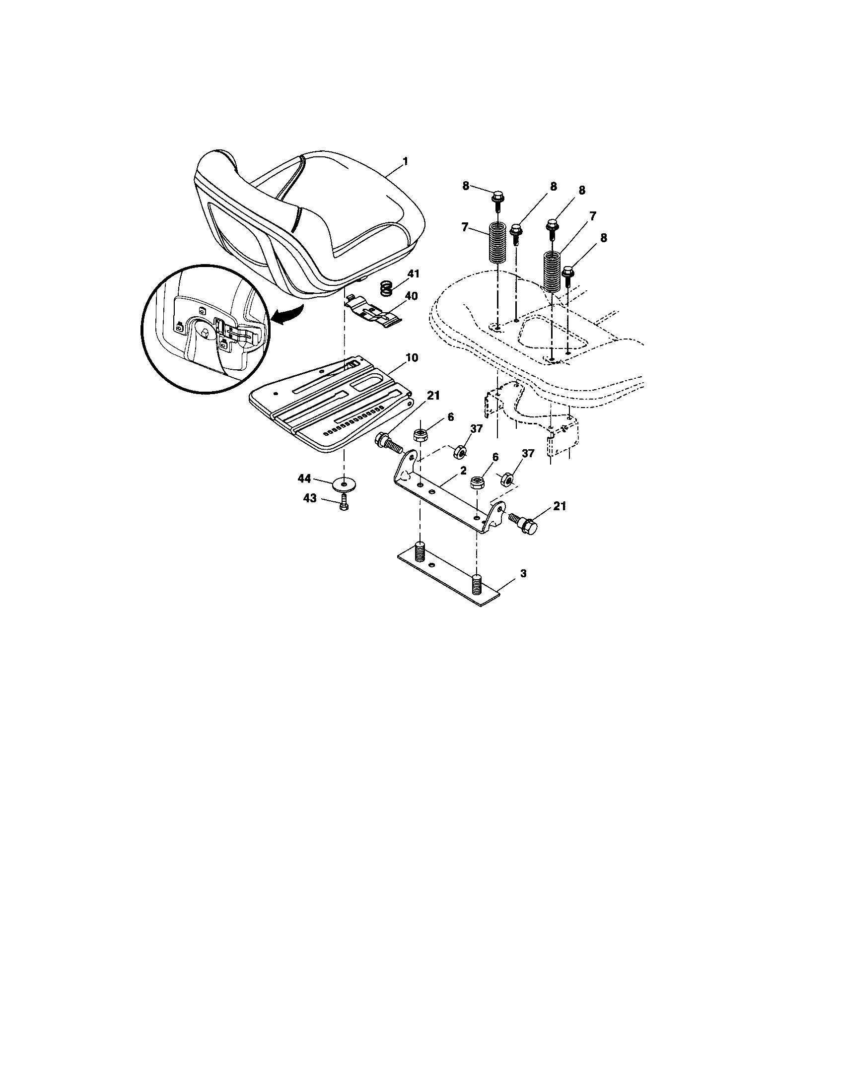 Craftsman 917288900 seat diagram
