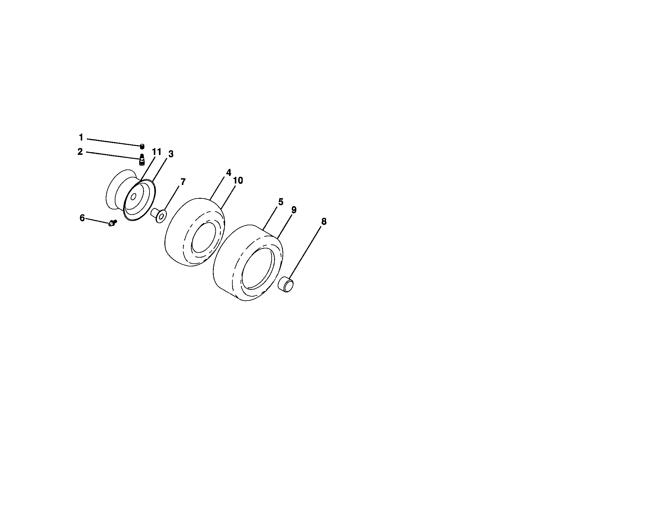 Craftsman 917288900 wheels and tires diagram
