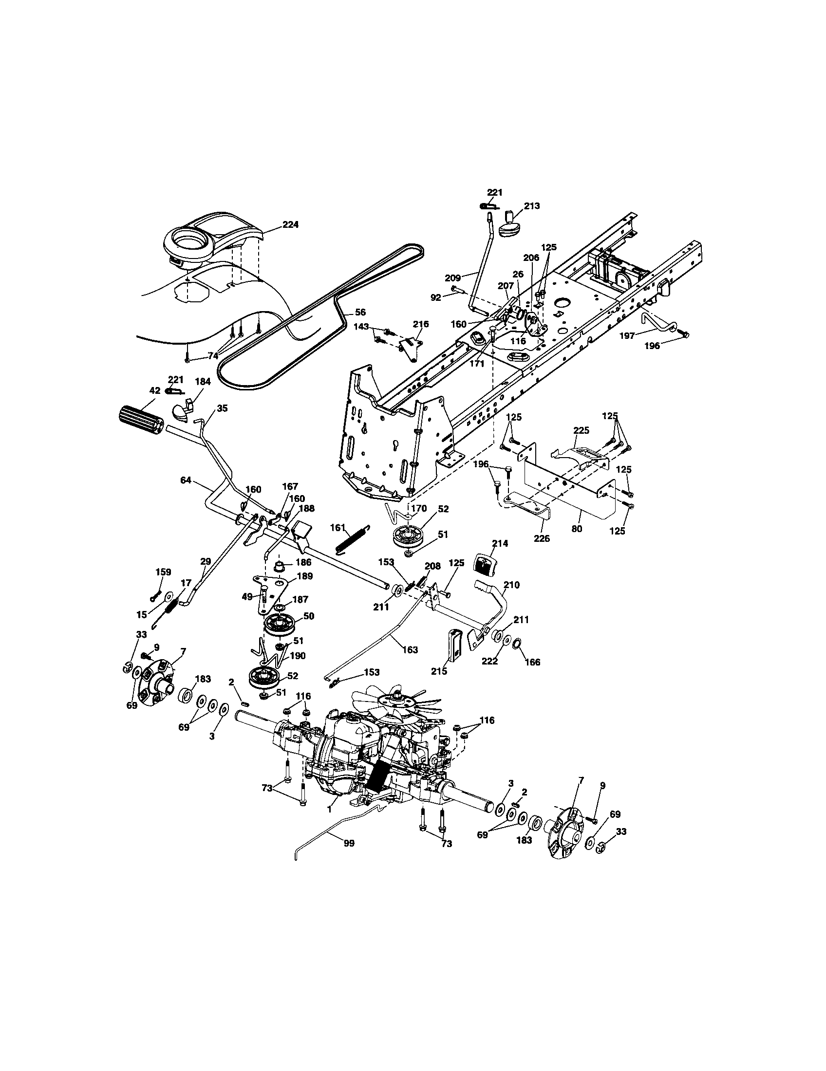 Craftsman 917287481 ground drive diagram