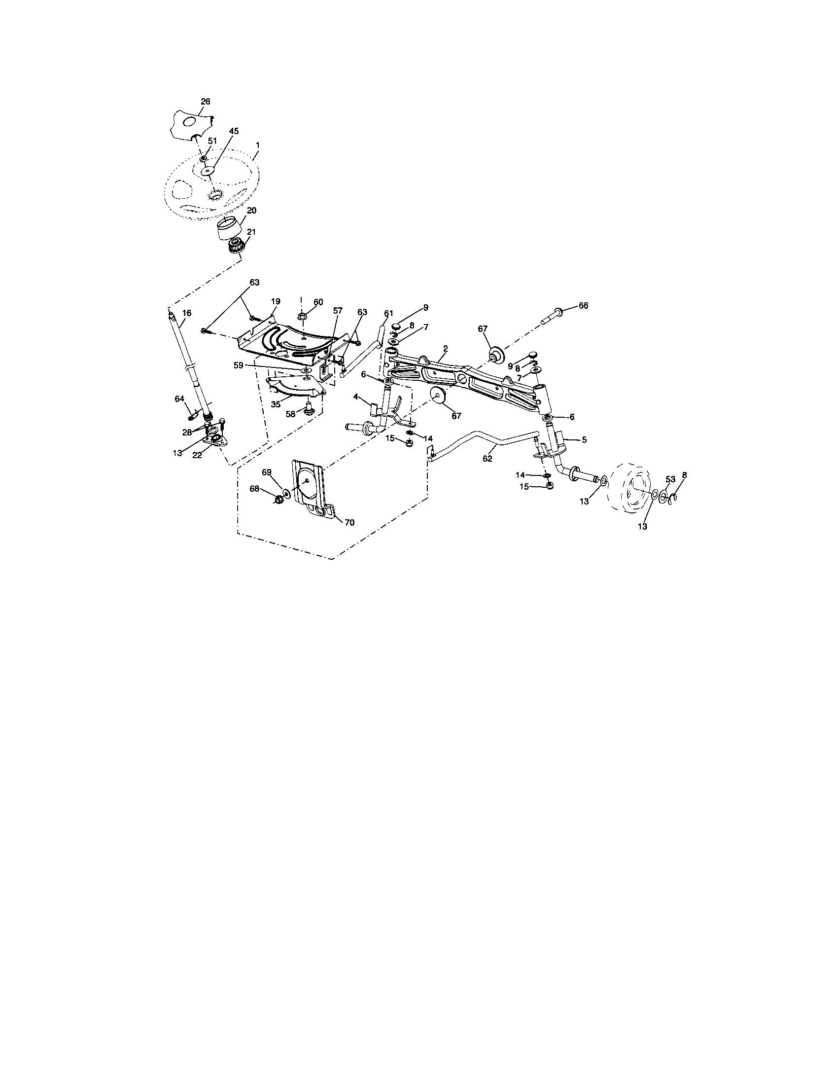 Craftsman 917287491 steering diagram