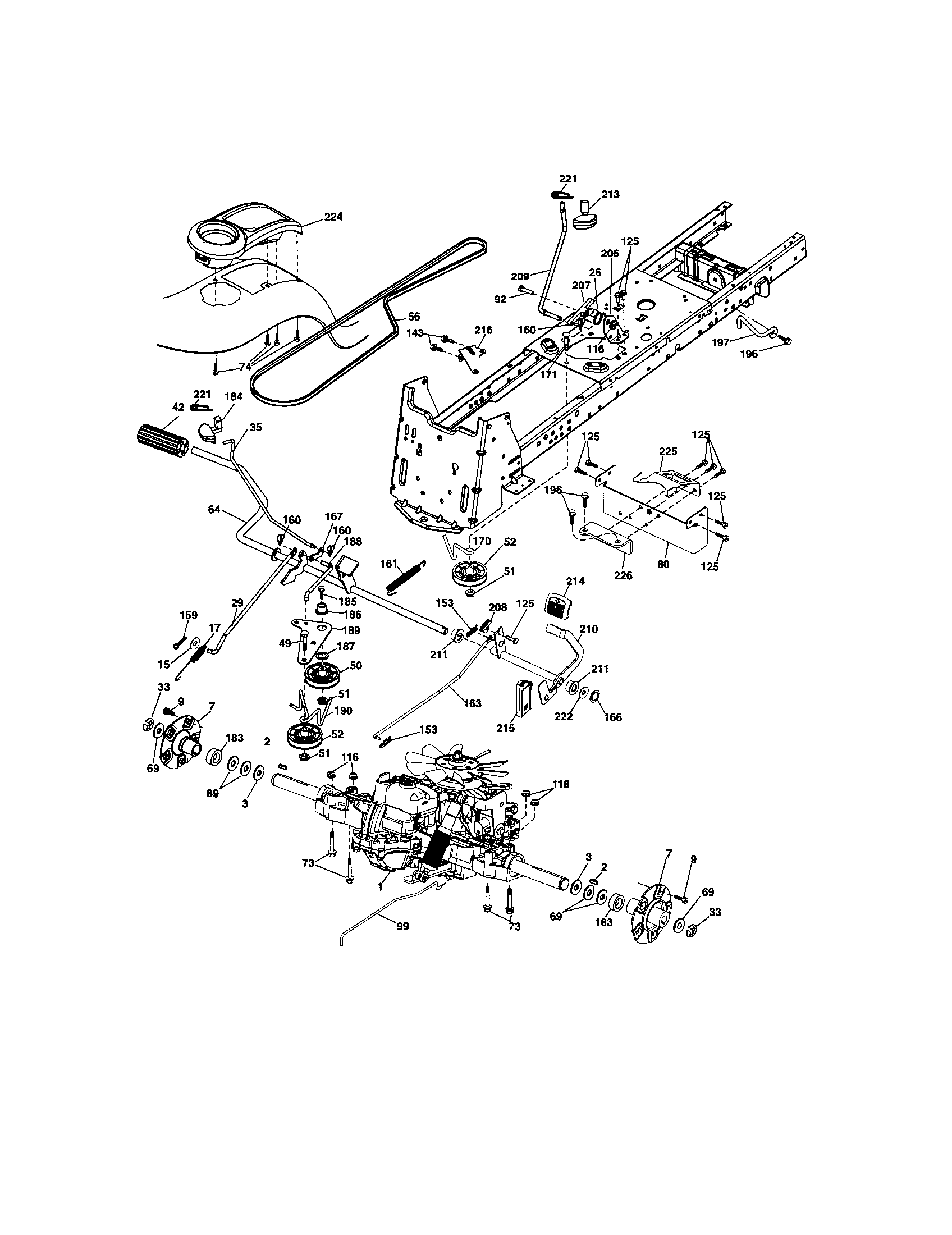 Craftsman 917288600 ground drive diagram