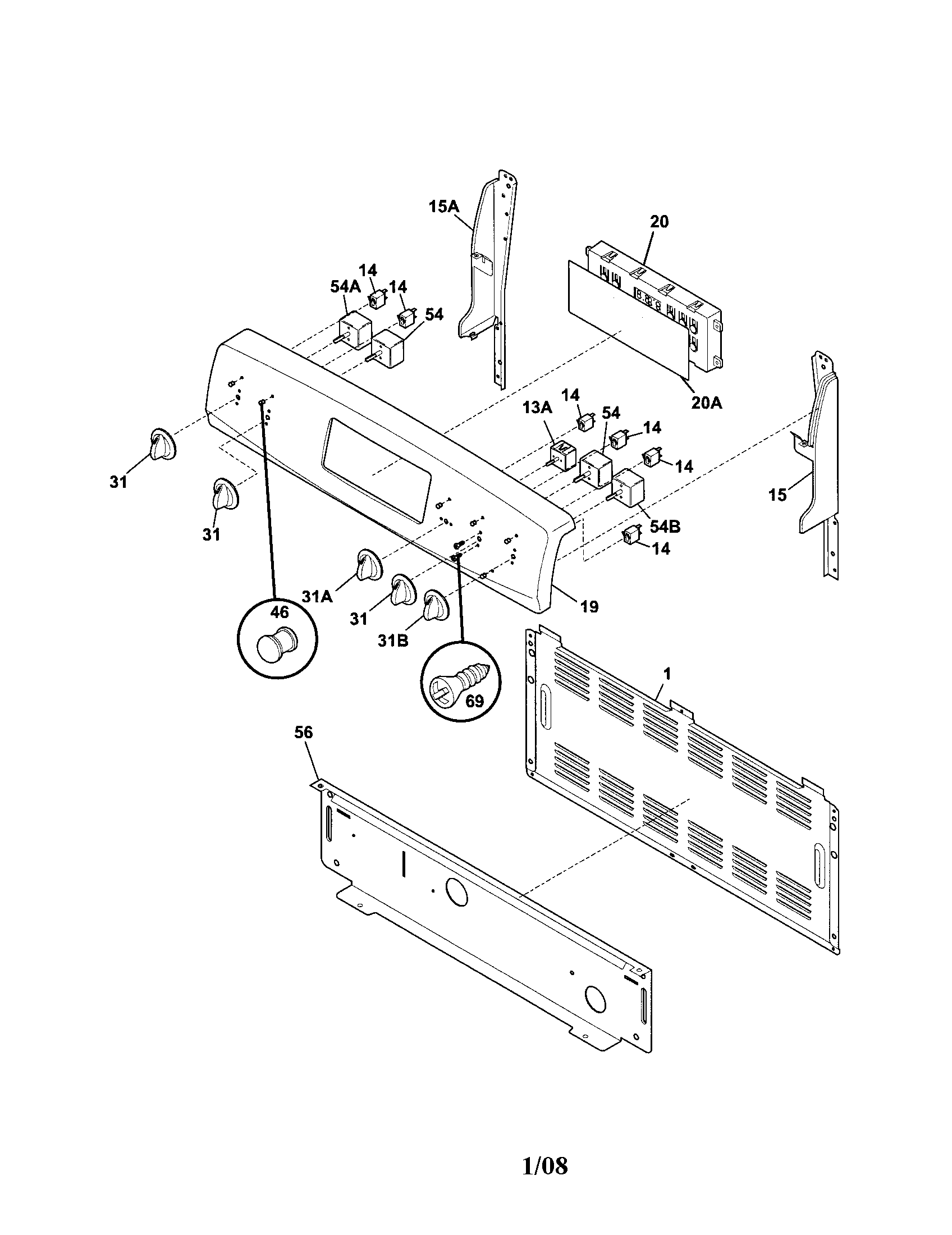 Kenmore 79094374700 backguard diagram