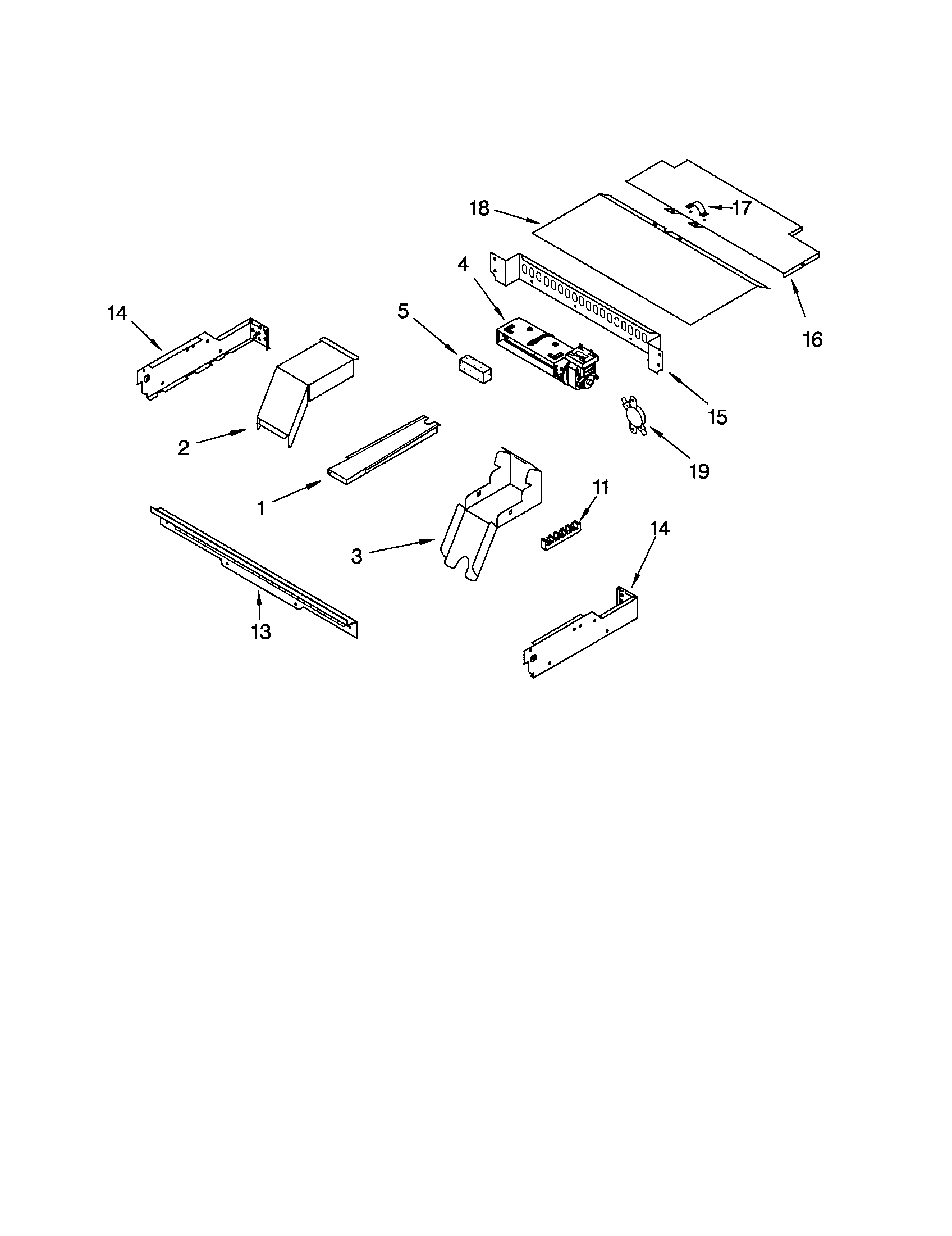 Whirlpool GBD307PDS1 top venting diagram