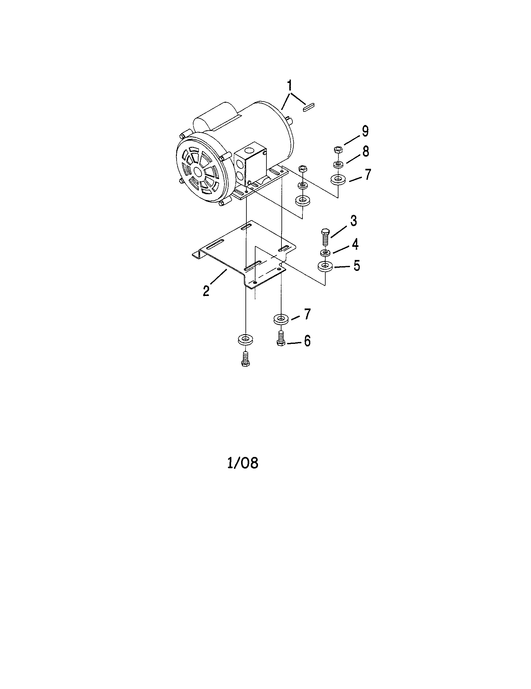 Craftsman 351243951 motor/motor mount diagram