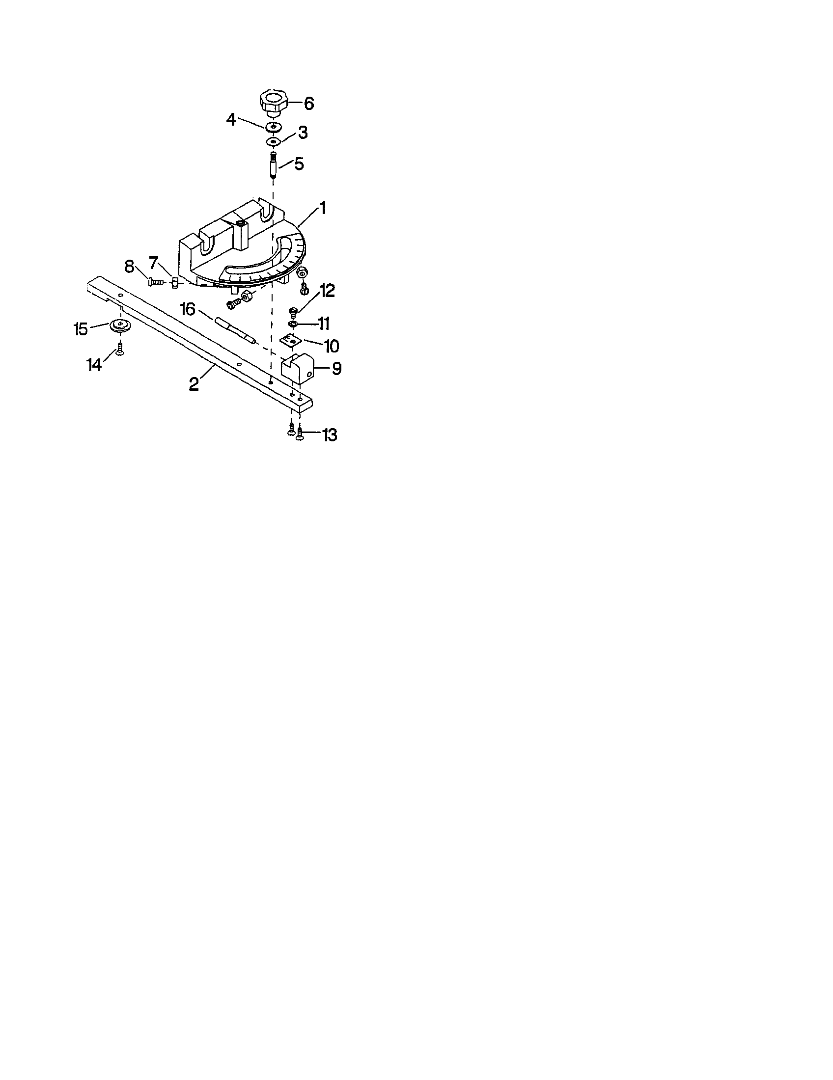 Craftsman 351243951 miter gauge diagram
