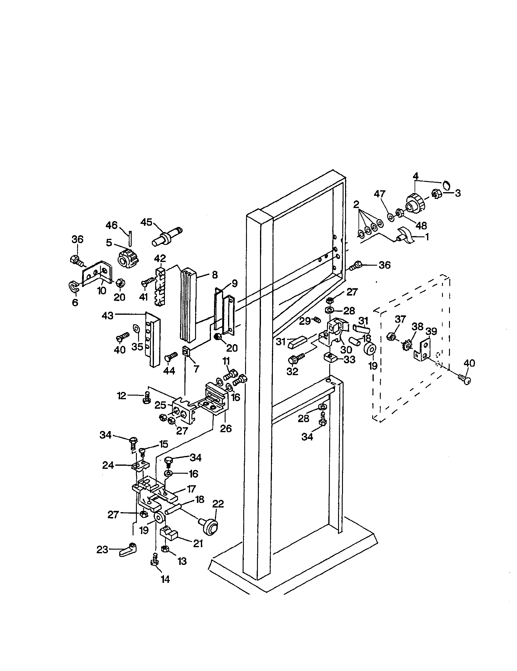 Craftsman 351243951 blade guides diagram