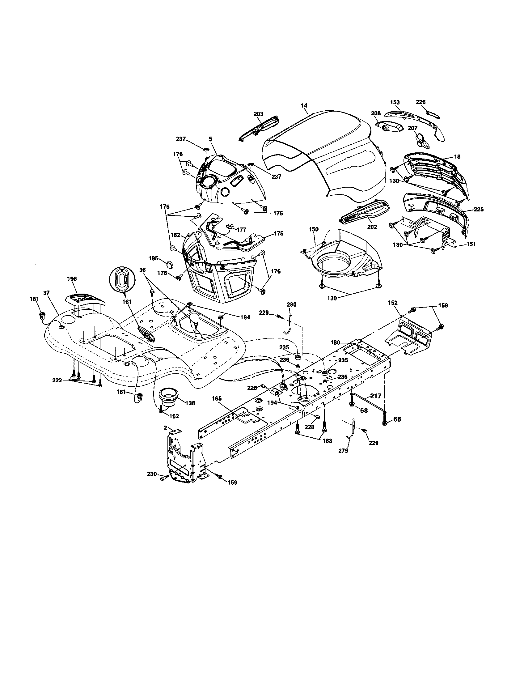Craftsman 917256940 chassis and enclosures diagram